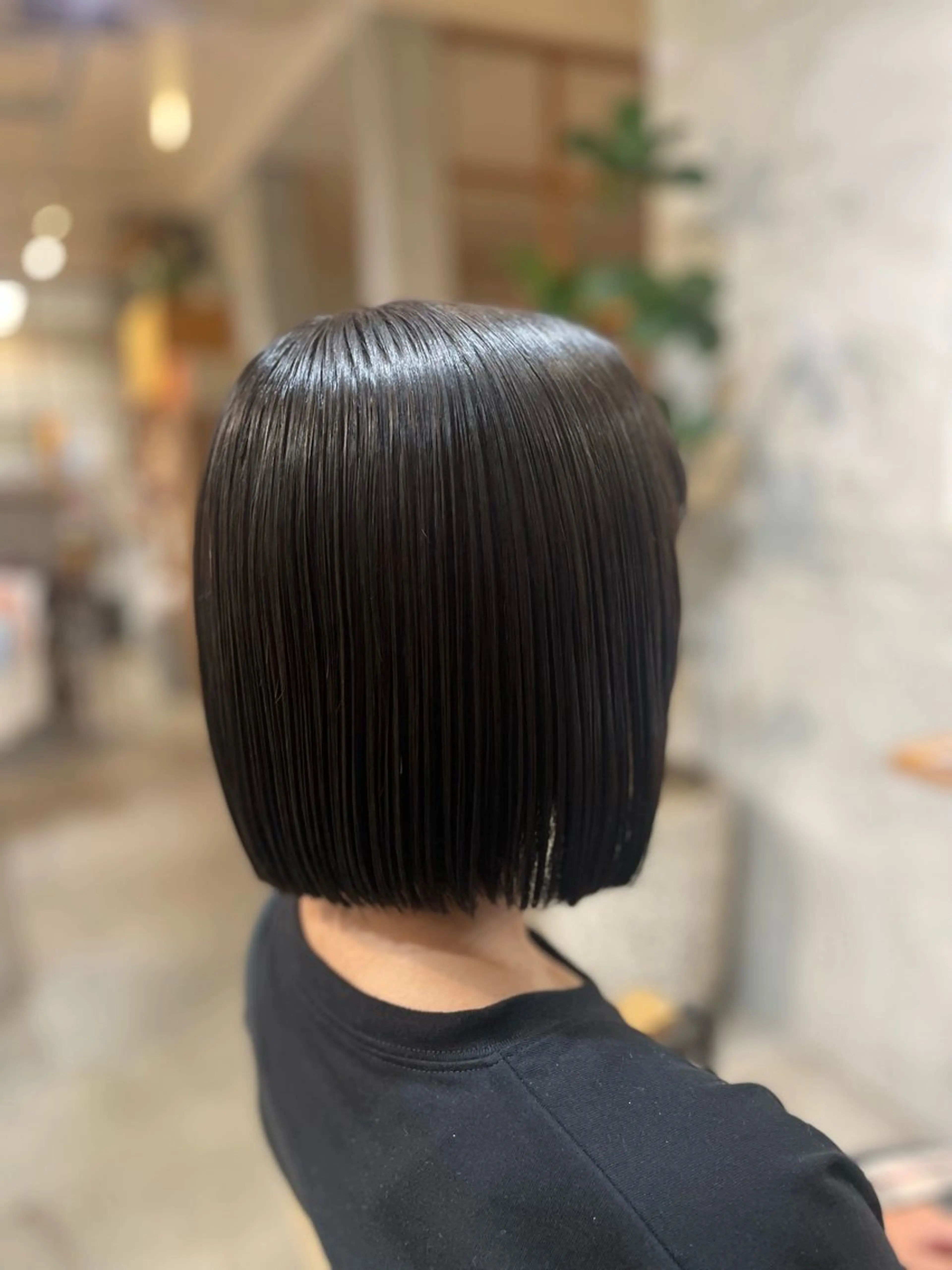 ミディアム 切りっぱなしボブ ボブ カット 笹川 桃歌のヘアスタイル