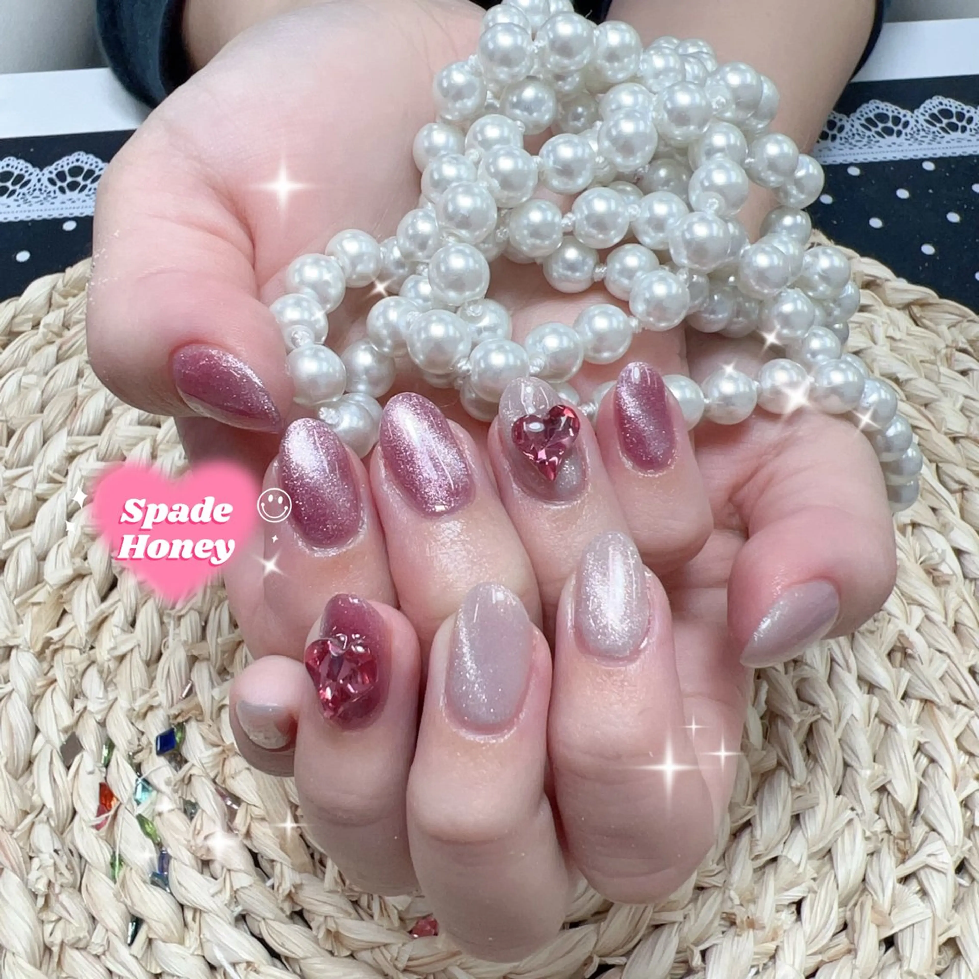 ワンカラー/ラメグラ/マグネットカラー🧲✨パーツ2個or埋め尽くし2本🎁初回ソフトジェルオフ無料の写真