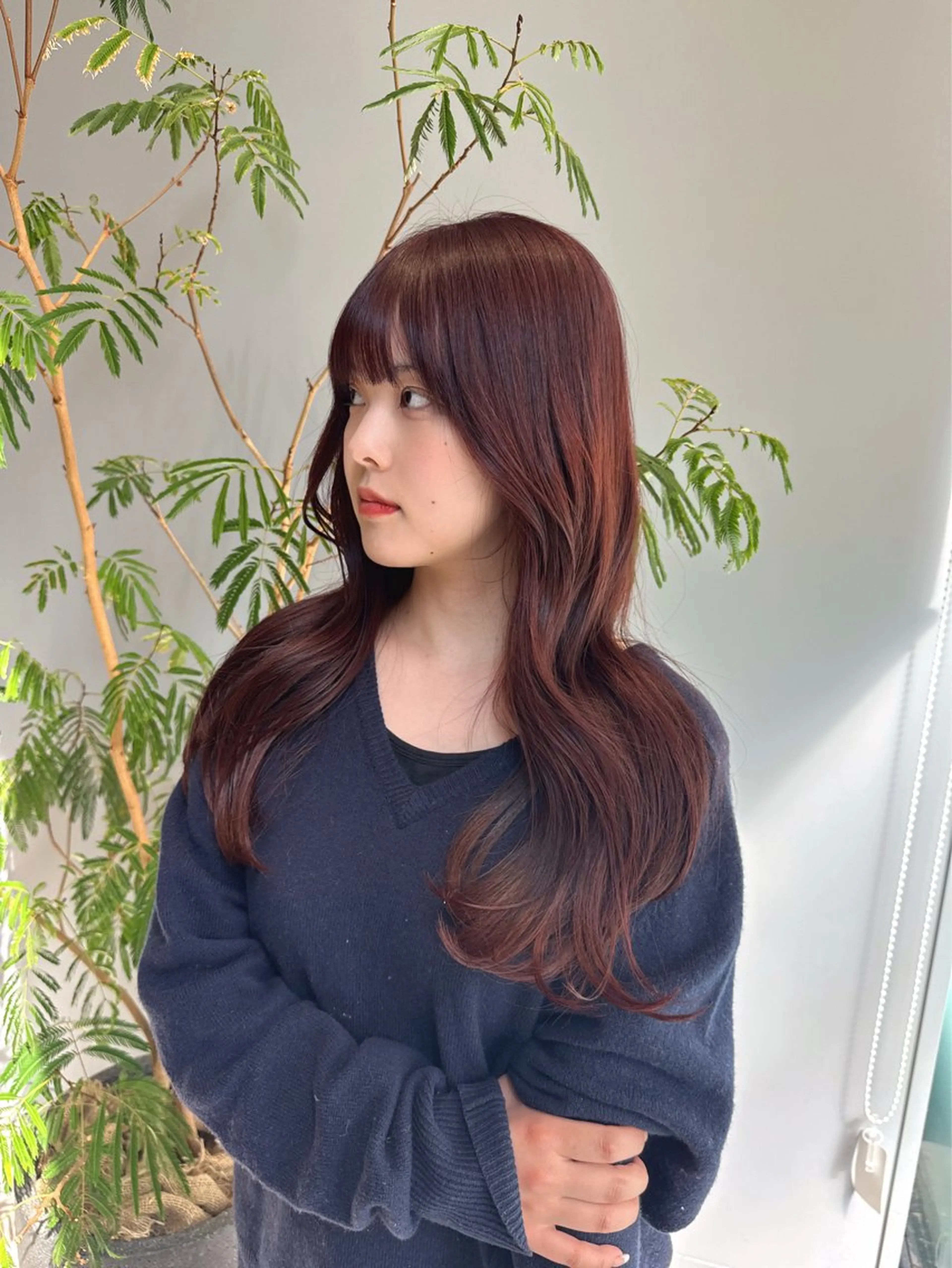 セミロング カラー 韓国風カラー 髪質改善 韓国風ヘア トリートメント ヘアカラー HAREKE Loopidea所属・鈴木結花/立川美容師 /モデル募集のヘアスタイル