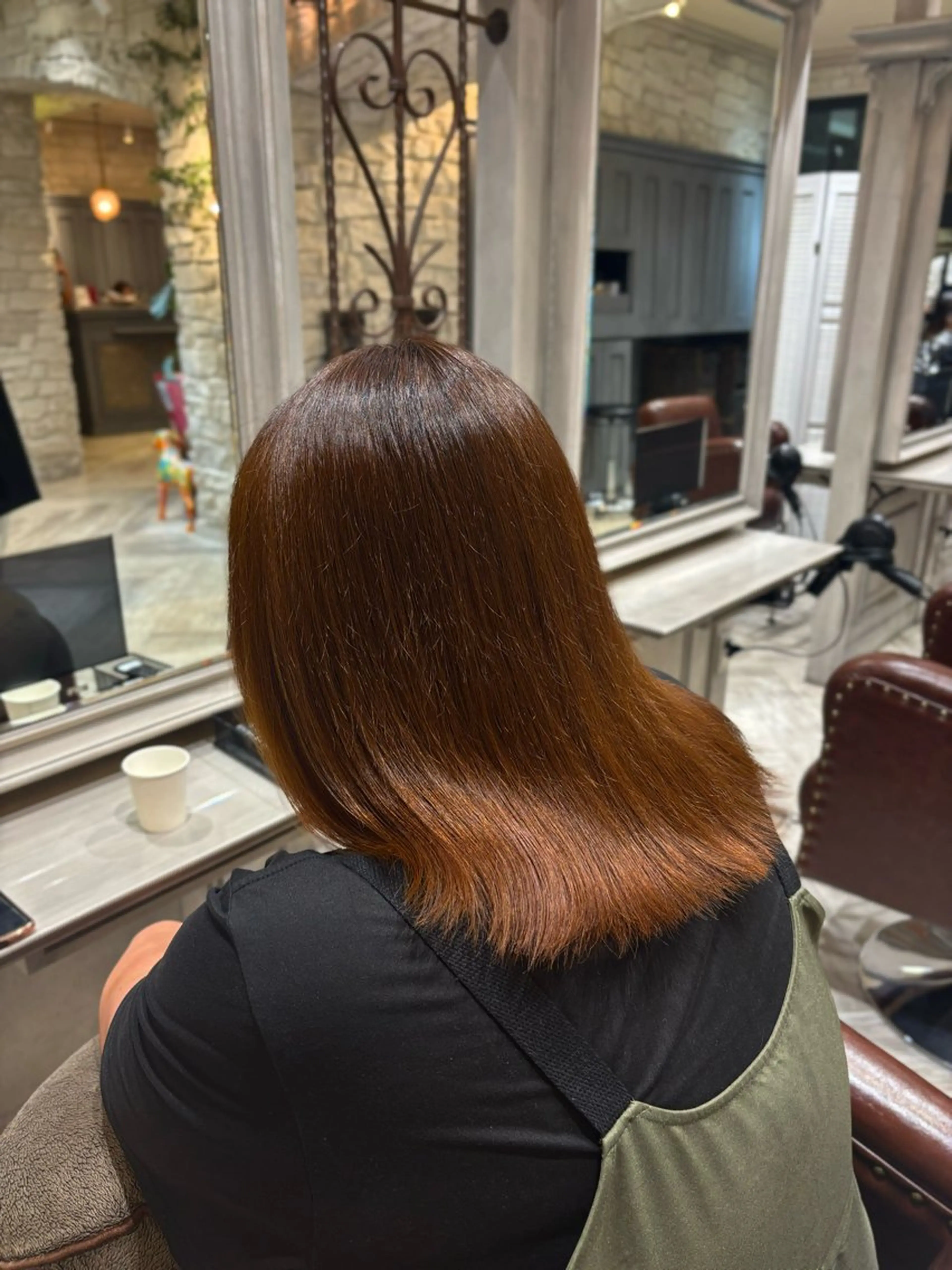 ミディアム 縮毛矯正 🫧‪大滝 いくみ🌿辻堂のヘアスタイル