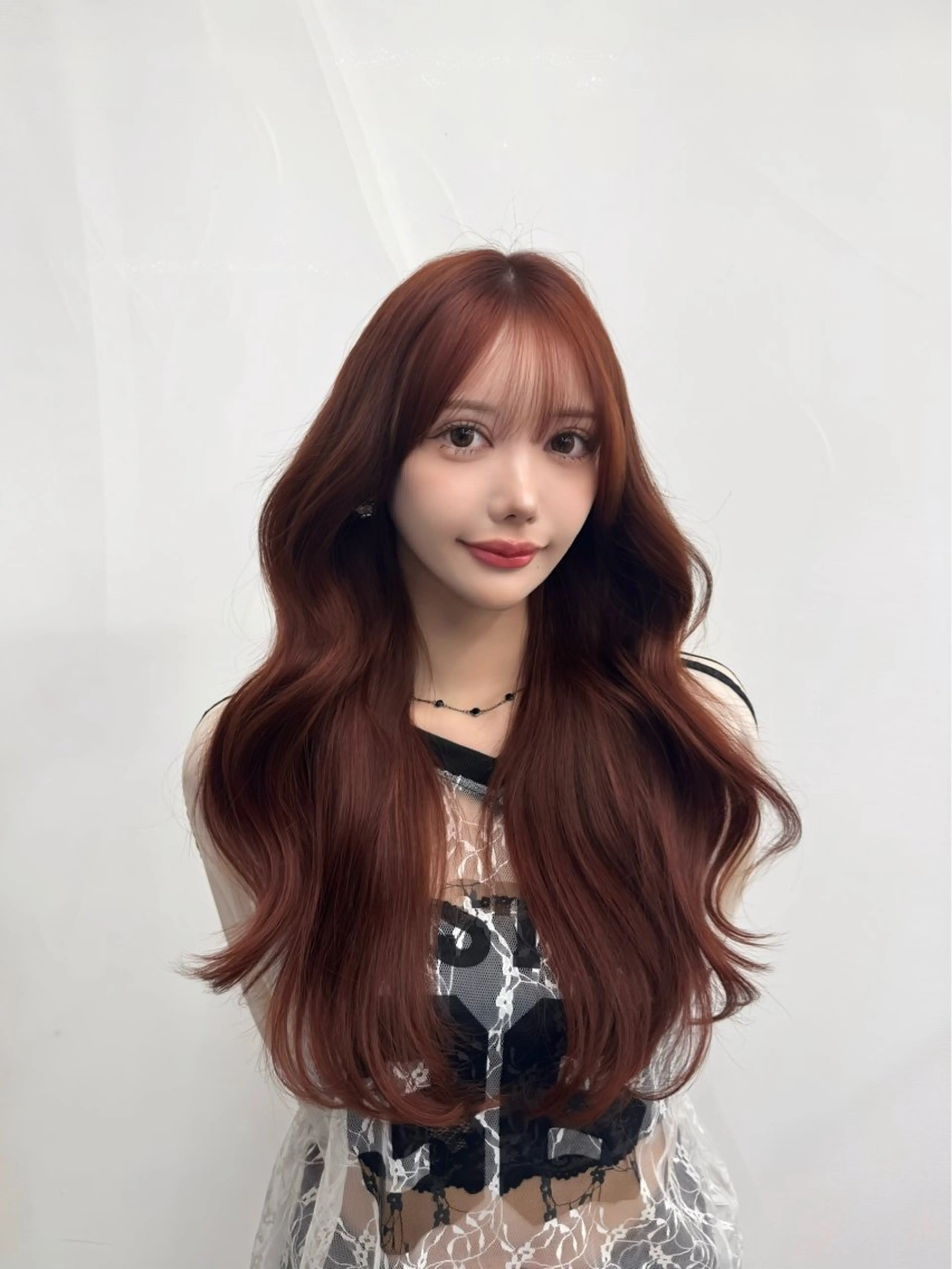 ロング カラー カット ヘアカラー 高島大登/顔周り /レイヤーカットのヘアスタイル