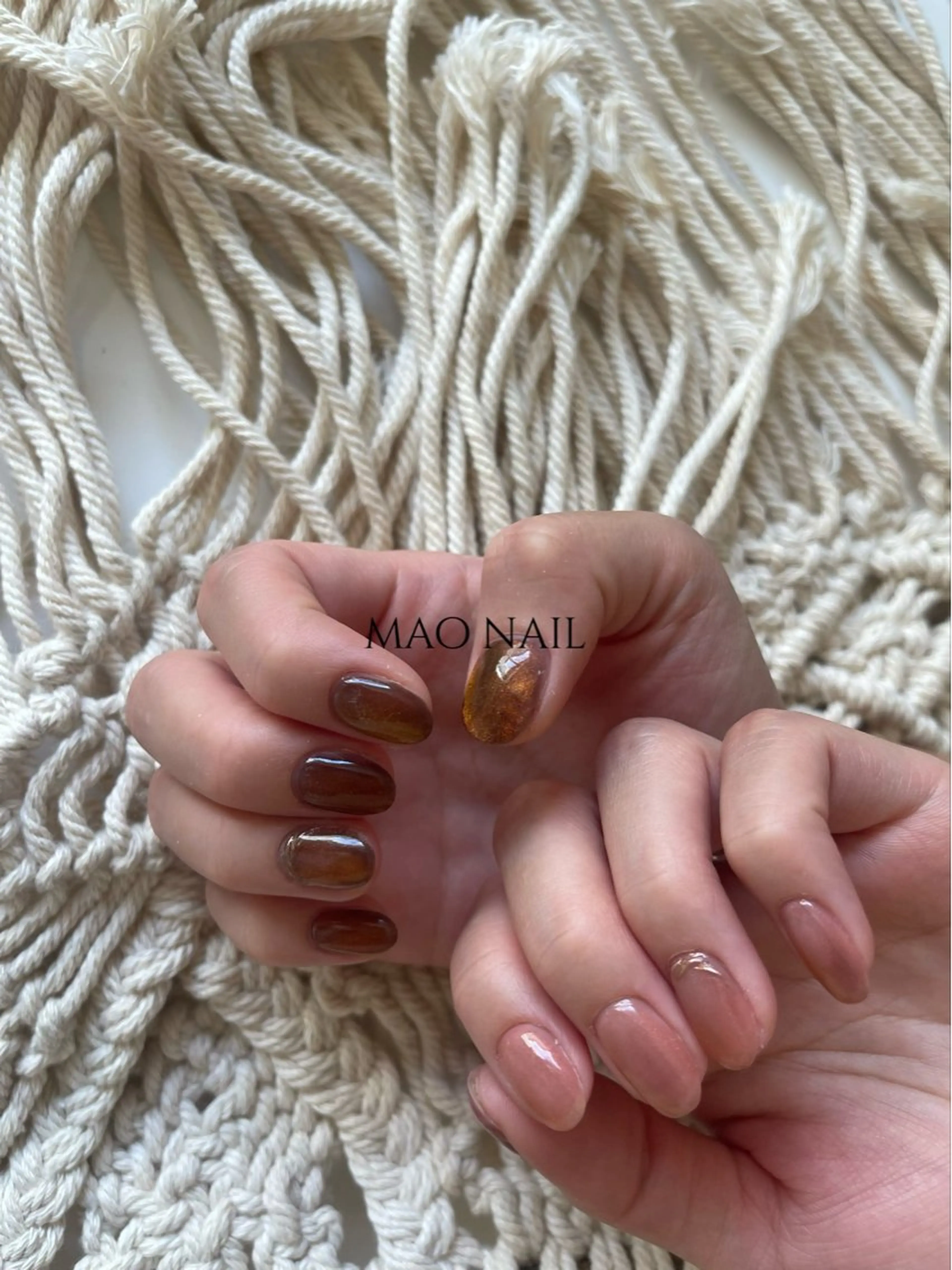 ミディアム ハンドネイル ＆MERCI所属・&MERCI nail maoのネイルデザイン