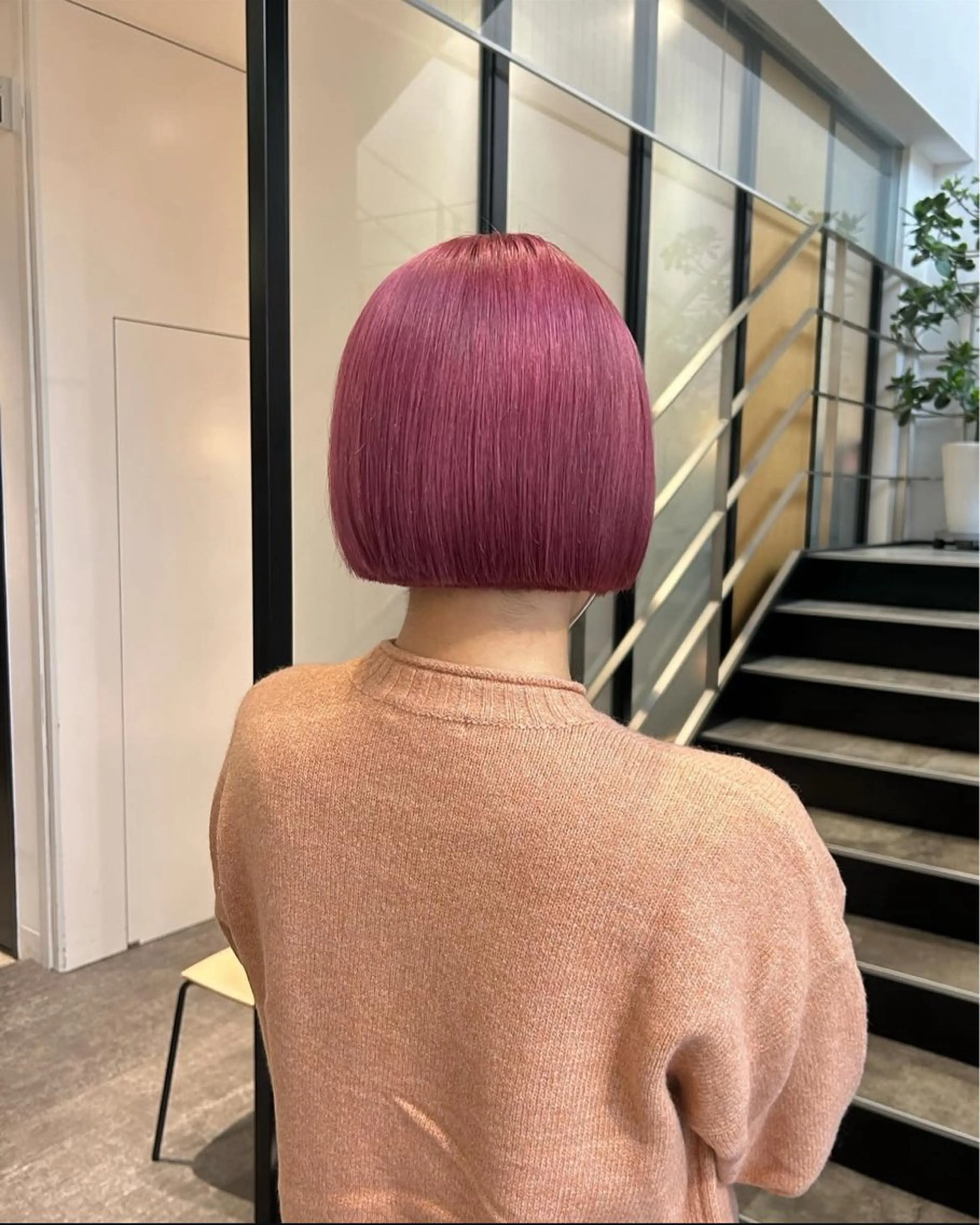 ミディアム カラー パーマ ヘアアレンジ キッズ ピンクカラー ボブ カット ヘアカラー GOTODAY SHAiRE SALON (原宿本店)所属・sakurai kana 🎀のヘアスタイル