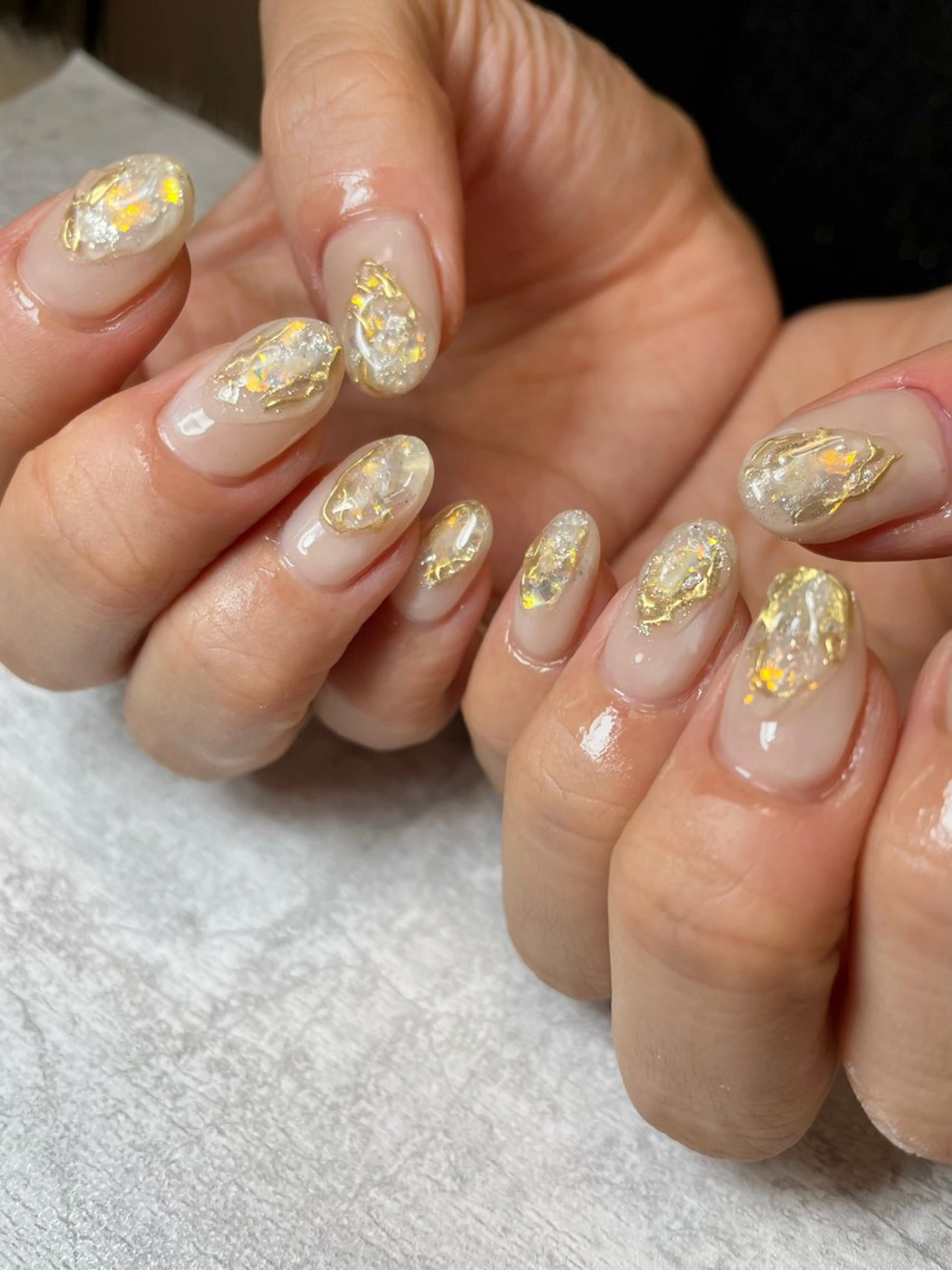 ネイル アートネイル クリアネイル キラキラネイル 持ち込み ニュアンスネイル BEAUTY GARDEN 【nail salon unseul】所属・nana .のネイルデザイン