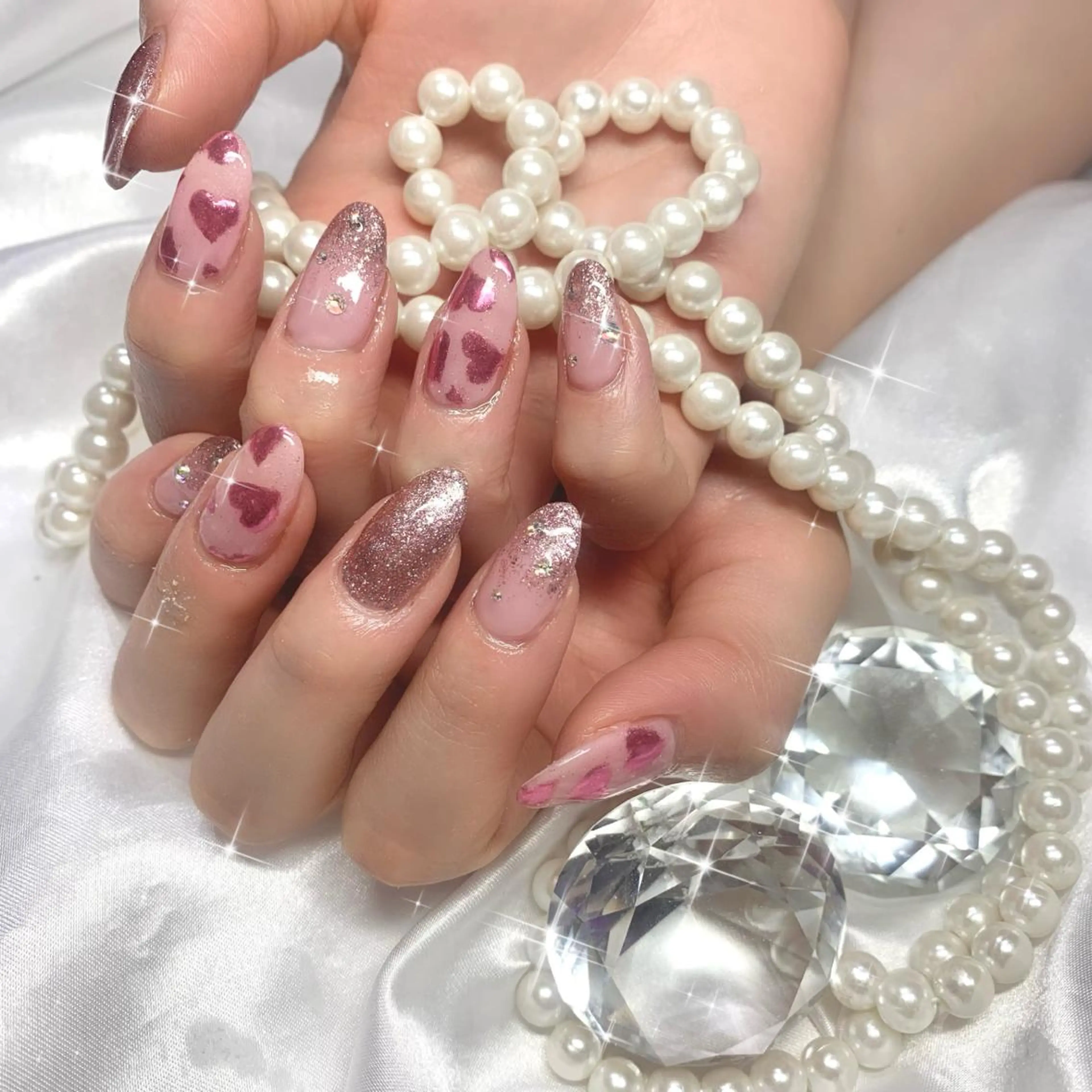 ネイル ハート バレンタイン élu by Noriko 前原のネイルデザイン