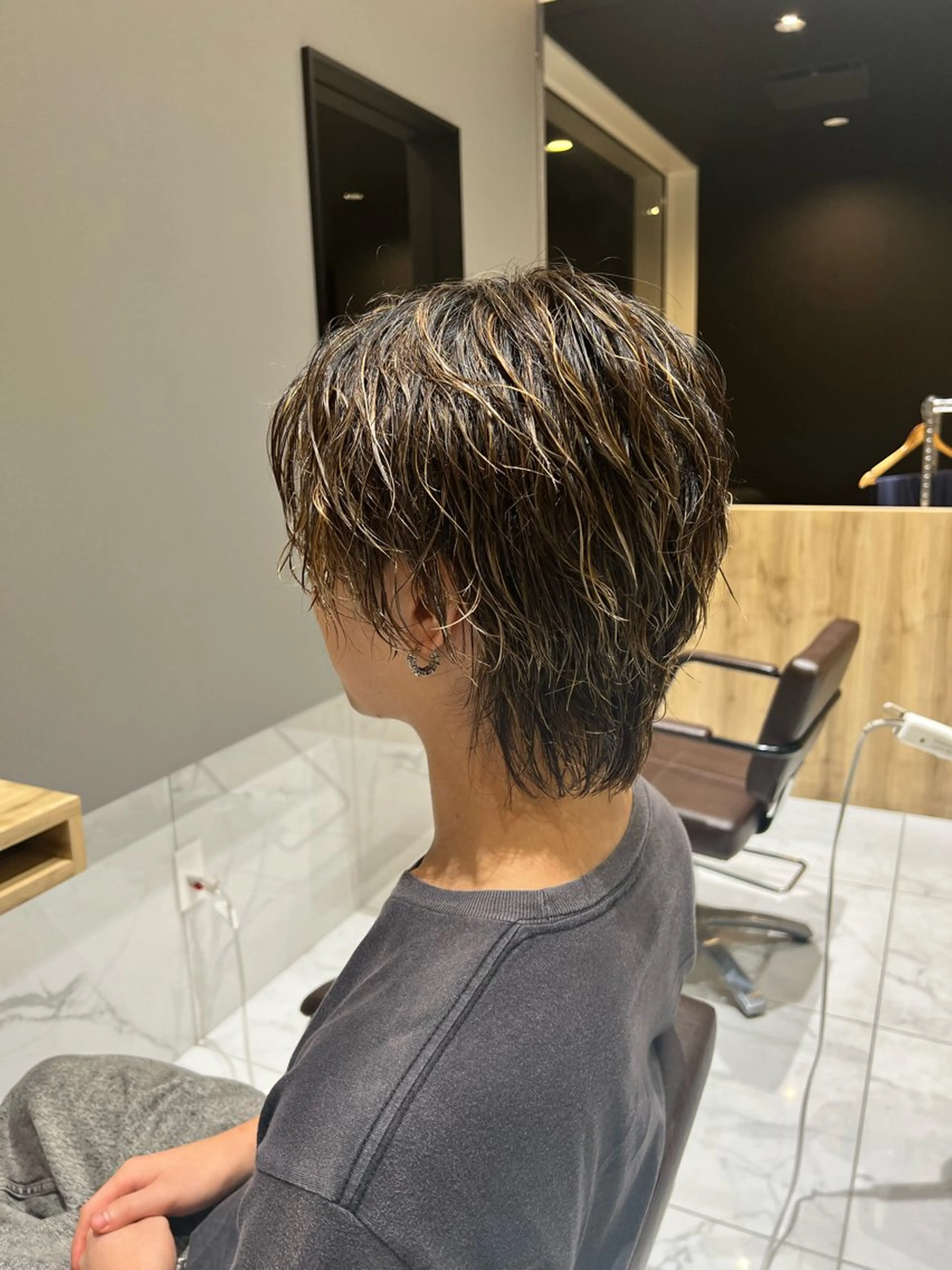 カラー パーマ メンズ カット パーマ ルクール喜多町店 こむろのヘアスタイル