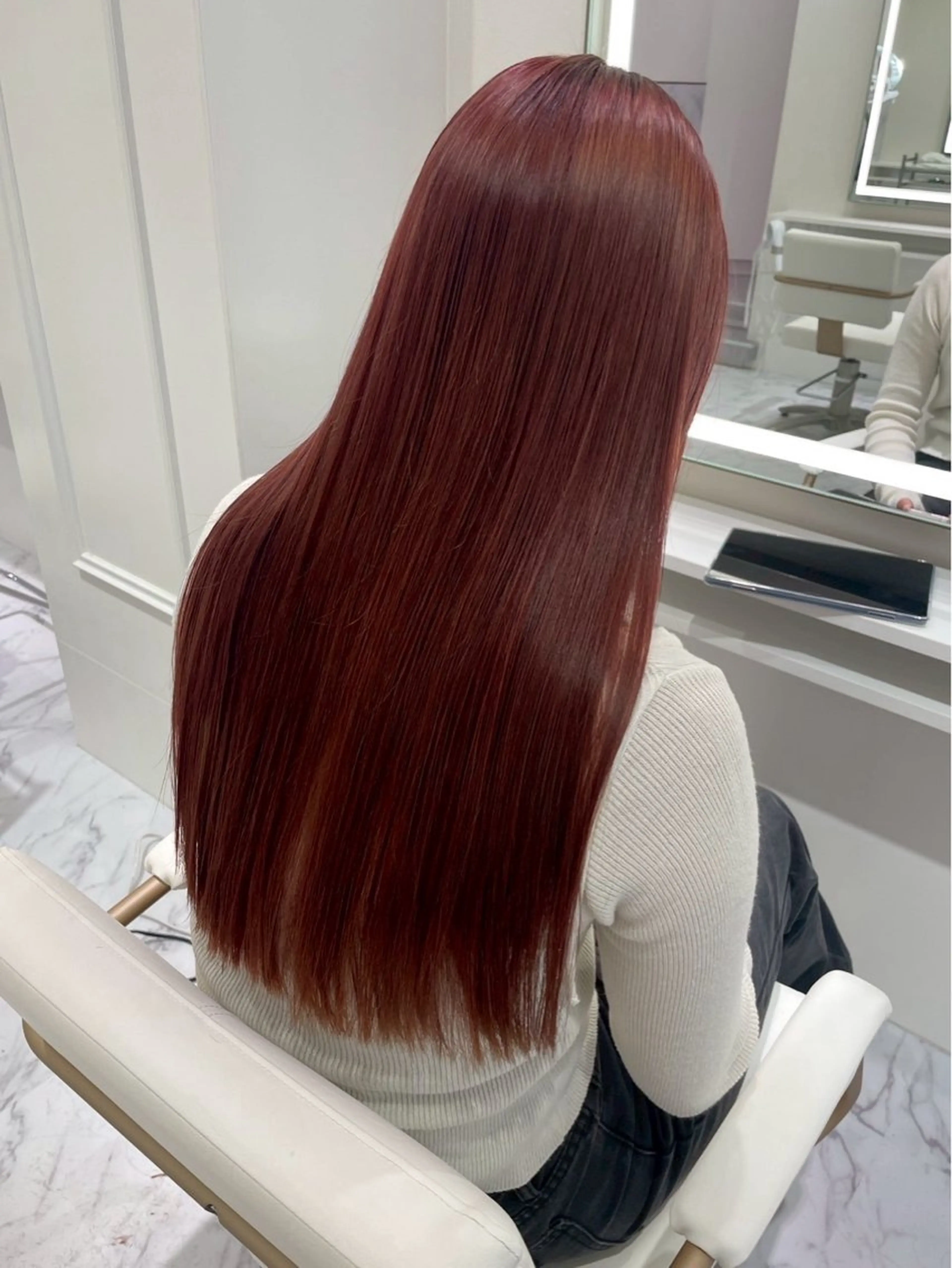 ロング カラー ヘアカラー ParveMix🎀 稲垣詞葉のヘアスタイル