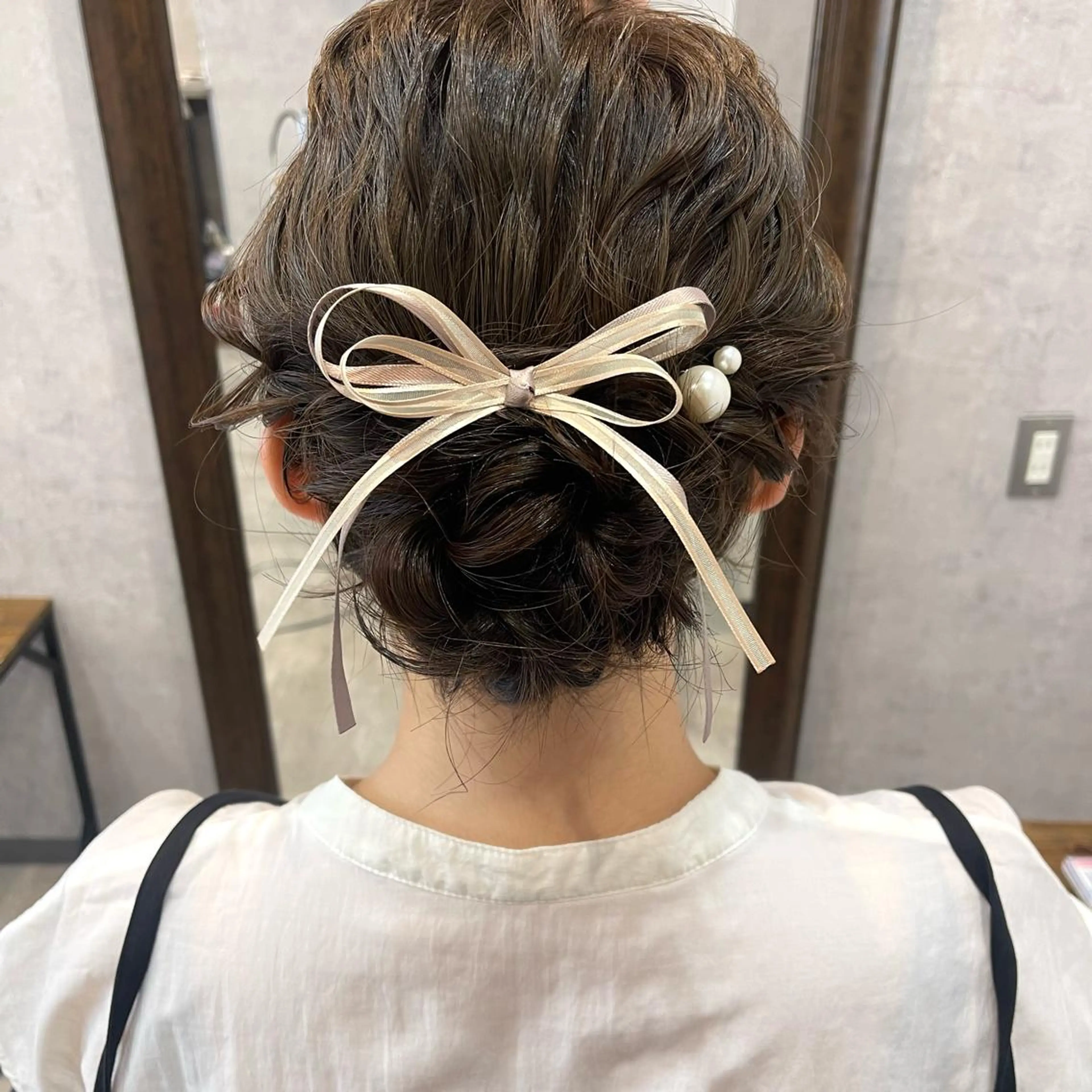 セミロング カラー ヘアアレンジ ヘアセット merci.所属・🌻まさの あいり🌻のヘアスタイル