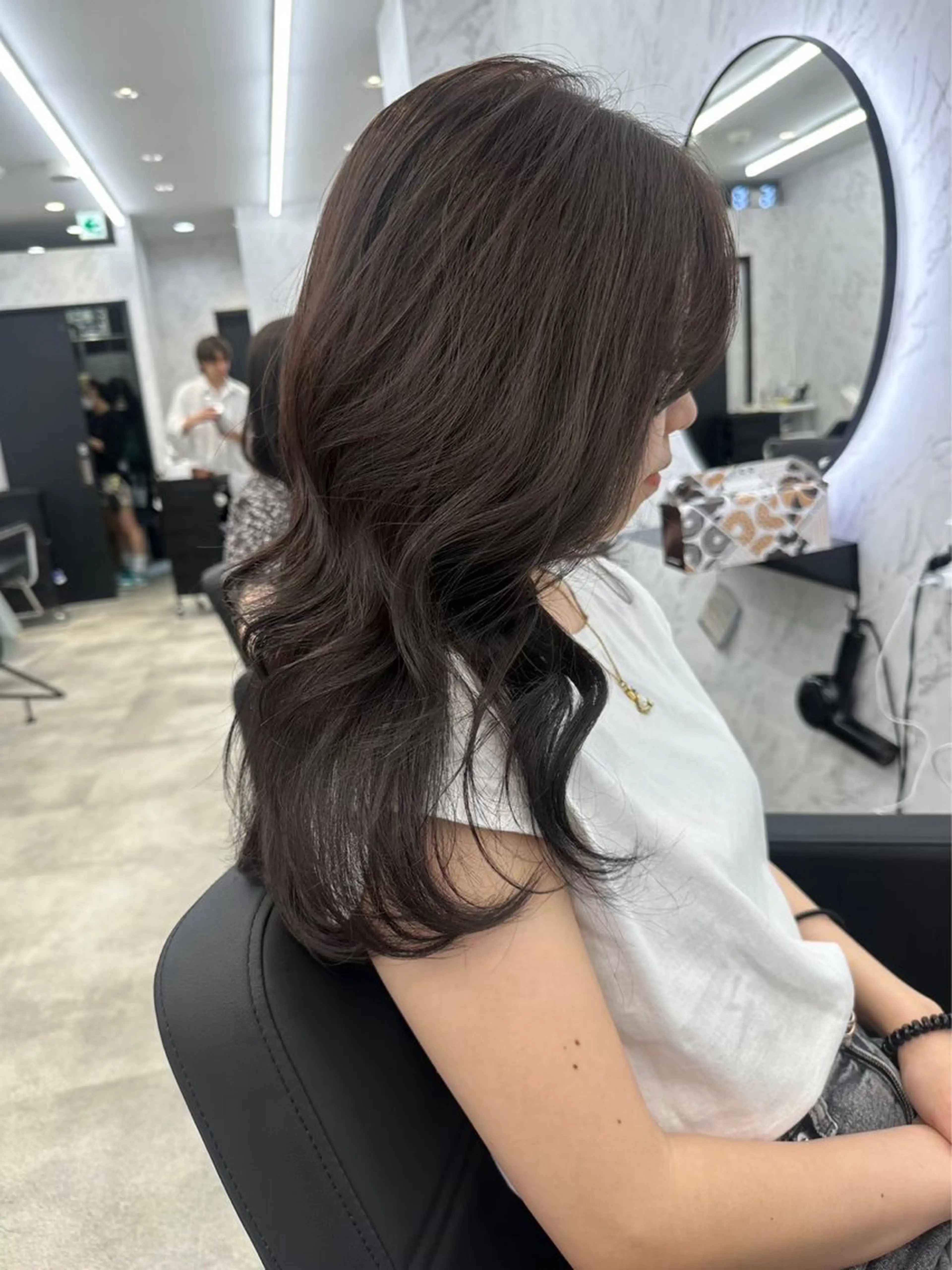 ロング カラー ベージュカラー ヘアカラー トリートメント 艶カラー 🇰🇷💎MIUのヘアスタイル