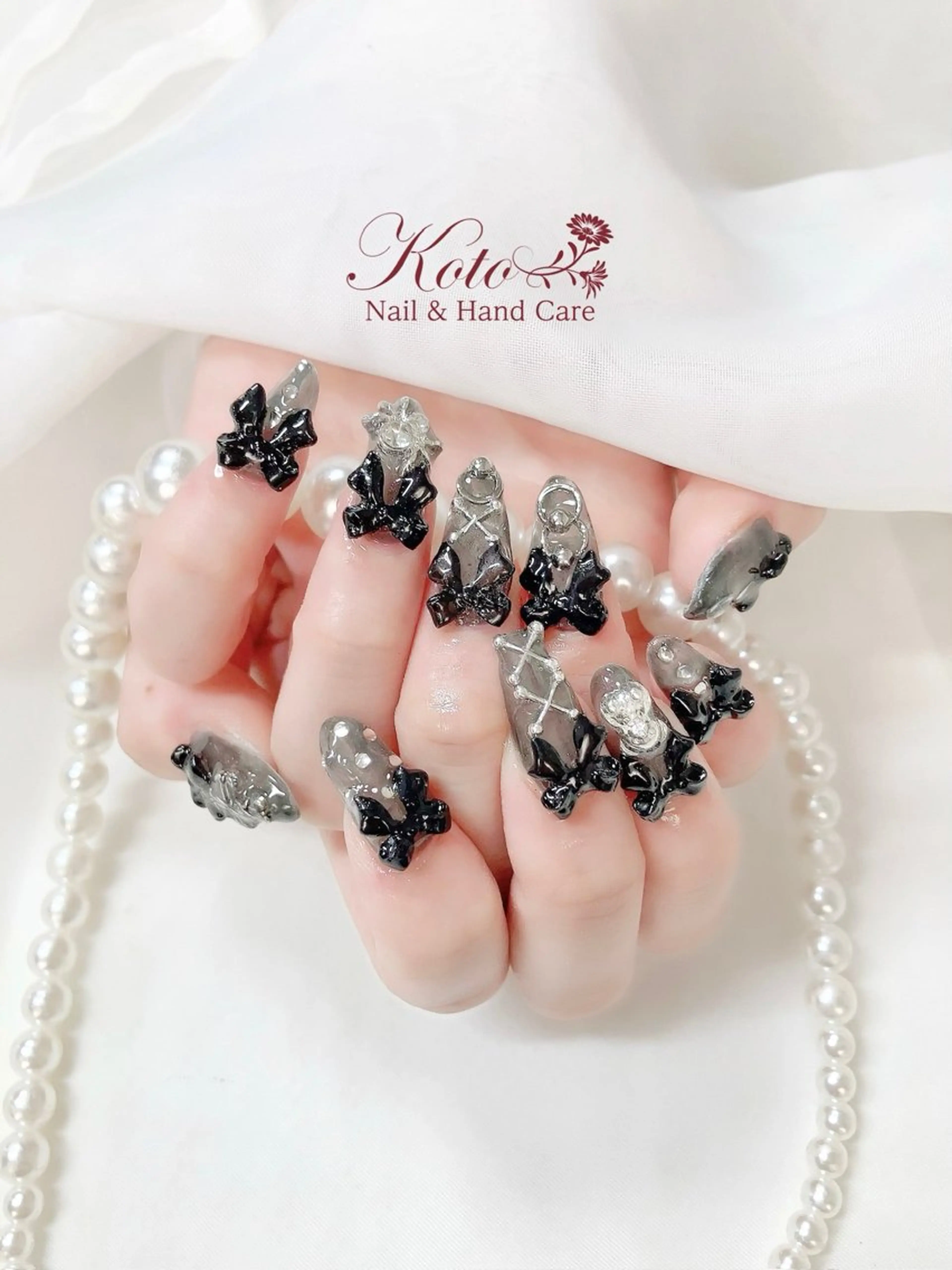 ネイル 長さ出し ジェルネイル 持ち込み ニュアンスネイル 赤色 ハンドネイル Nail Salon KOTOのネイルデザイン