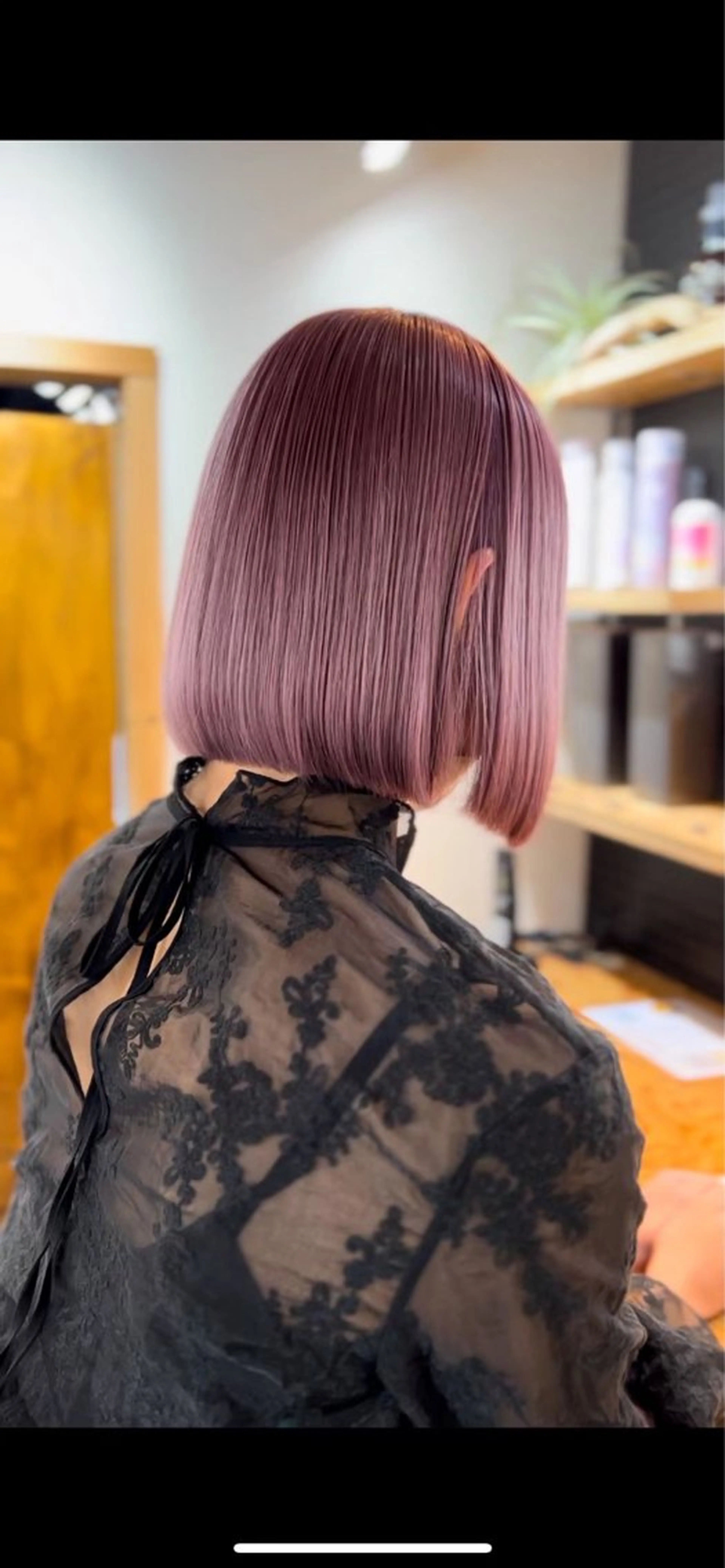 ショート カラー ブリーチ ケアブリーチ ピンクカラー ボブ トリートメント カット ヘアカラー トリートメント ヘアセット RYOSUKE インナーカラーのヘアスタイル