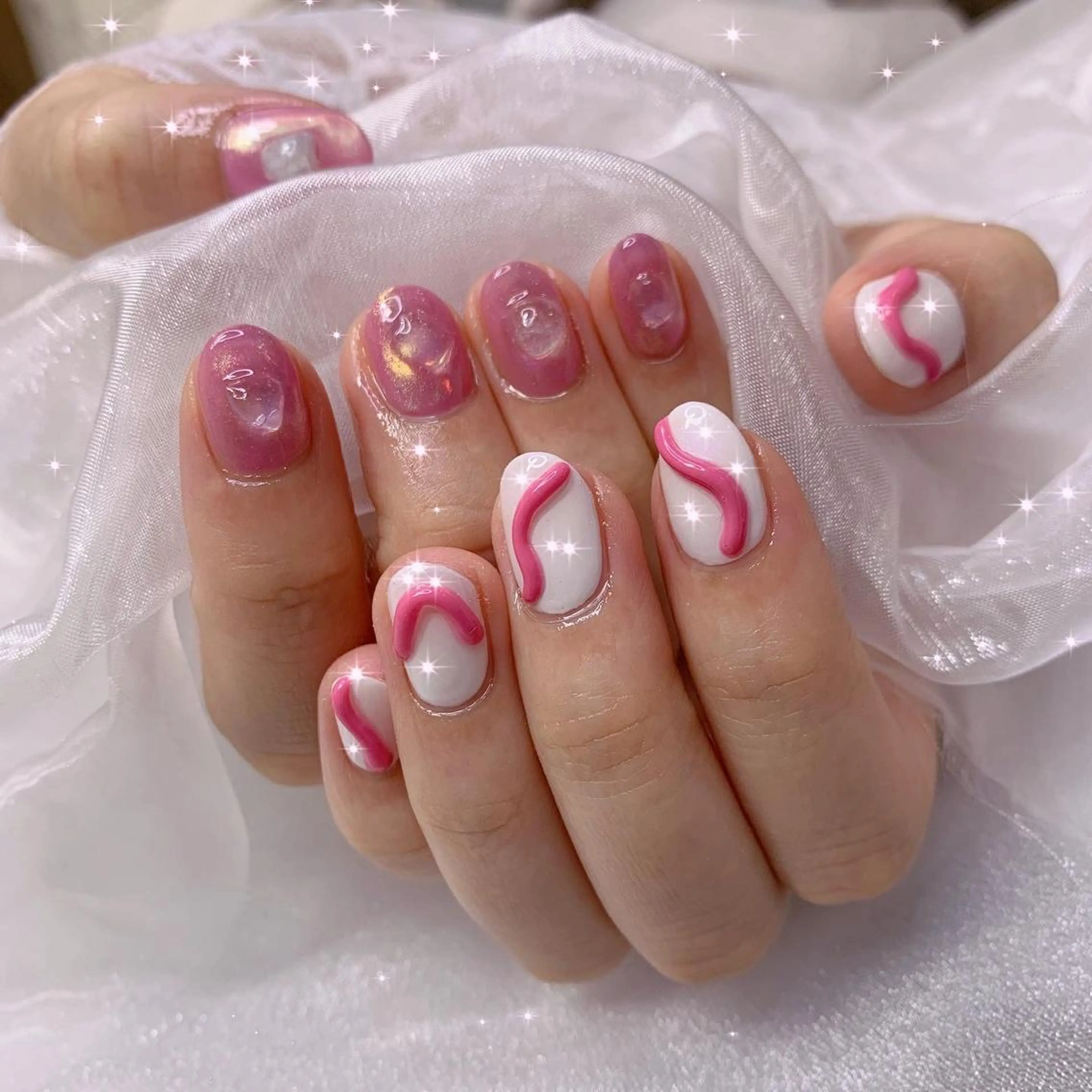 ネイル ハンドネイル La neige* yuki 🥯🍑のネイルデザイン