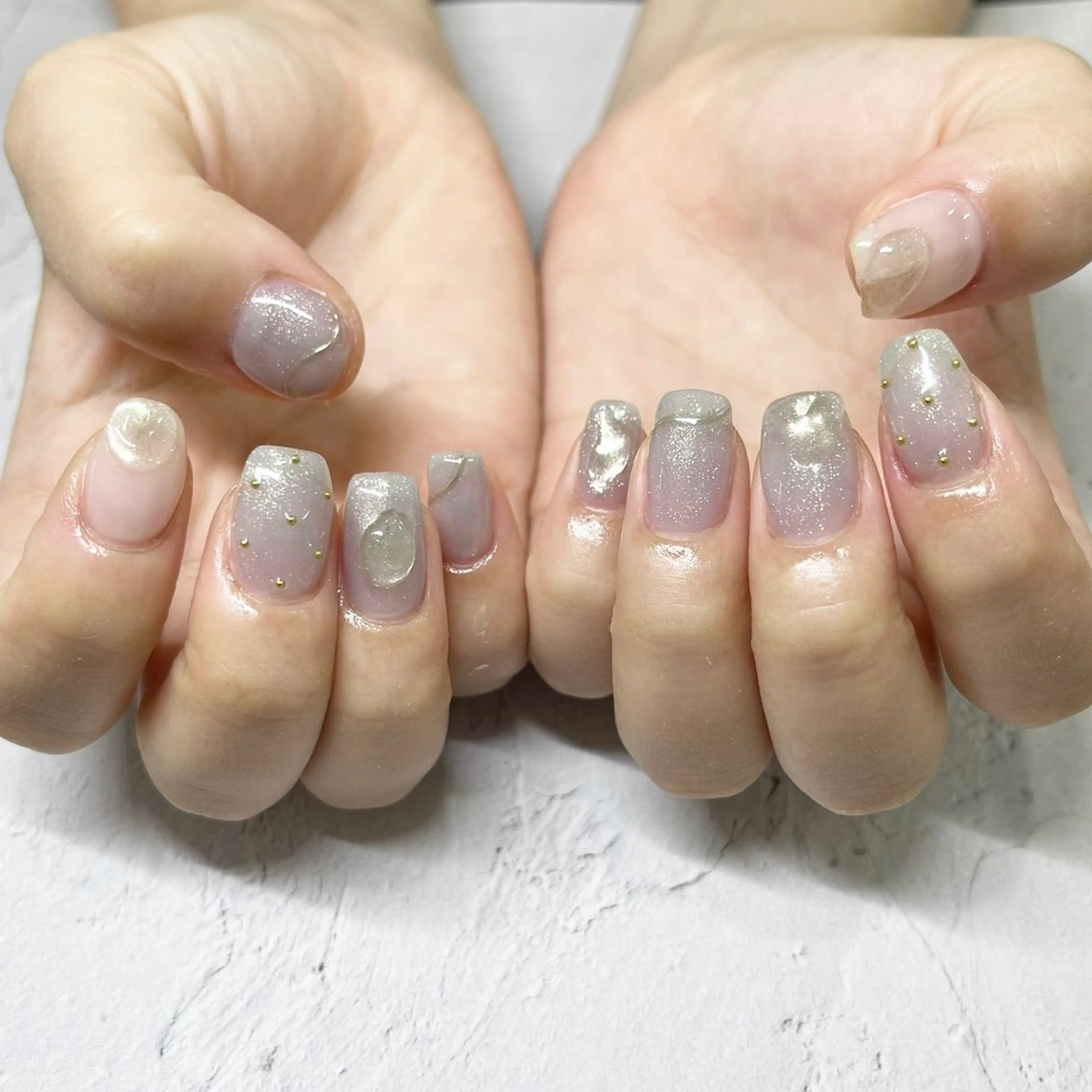 ネイル 長さ出し ハンドネイル フットネイル PEEKABOO京橋 EYE&NAILのマツエク・マツパデザイン