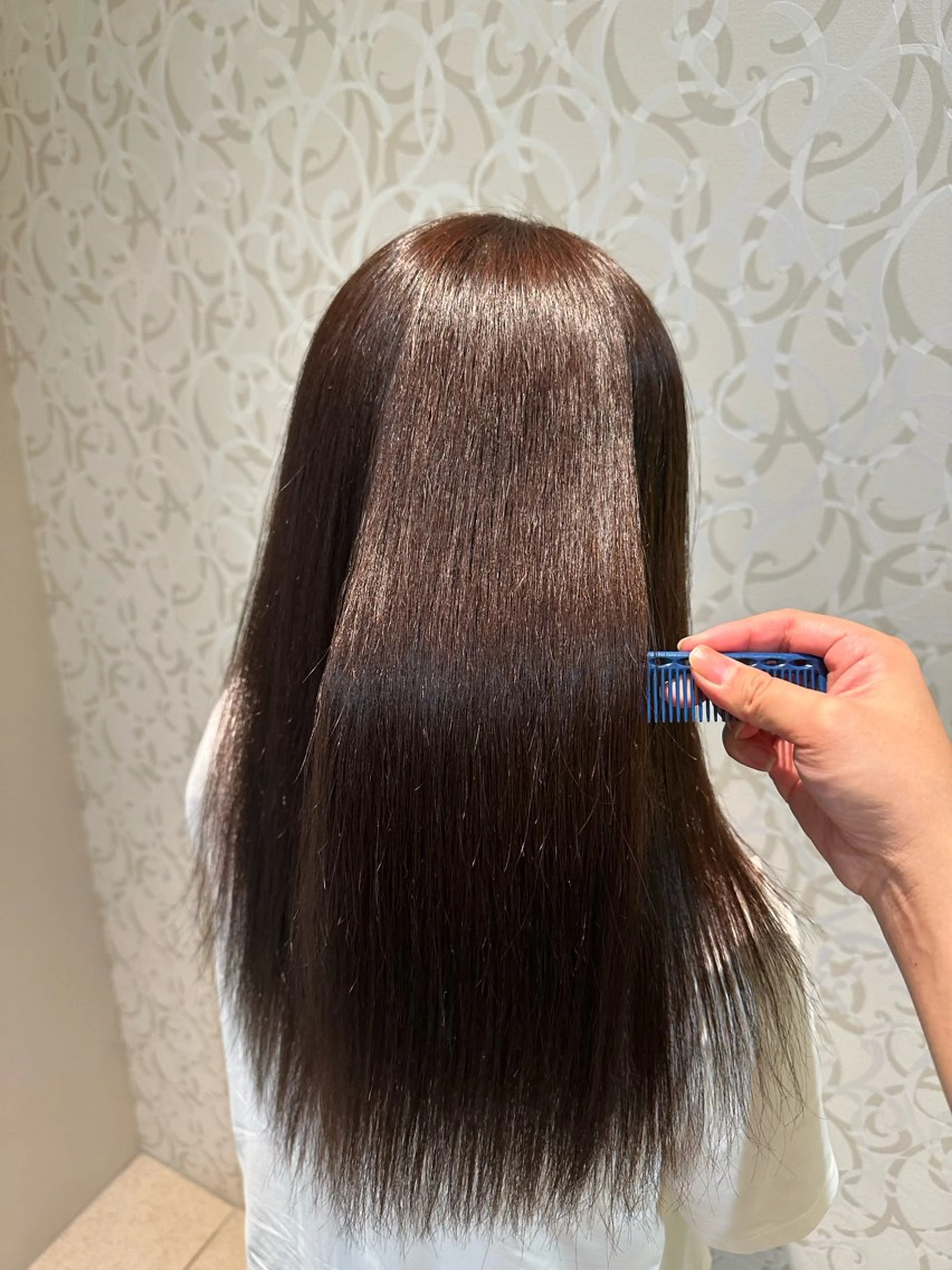 セミロング 縮毛矯正 grande hair&spa所属・🫧‪透明感カラー 🫧‪サキのヘアスタイル