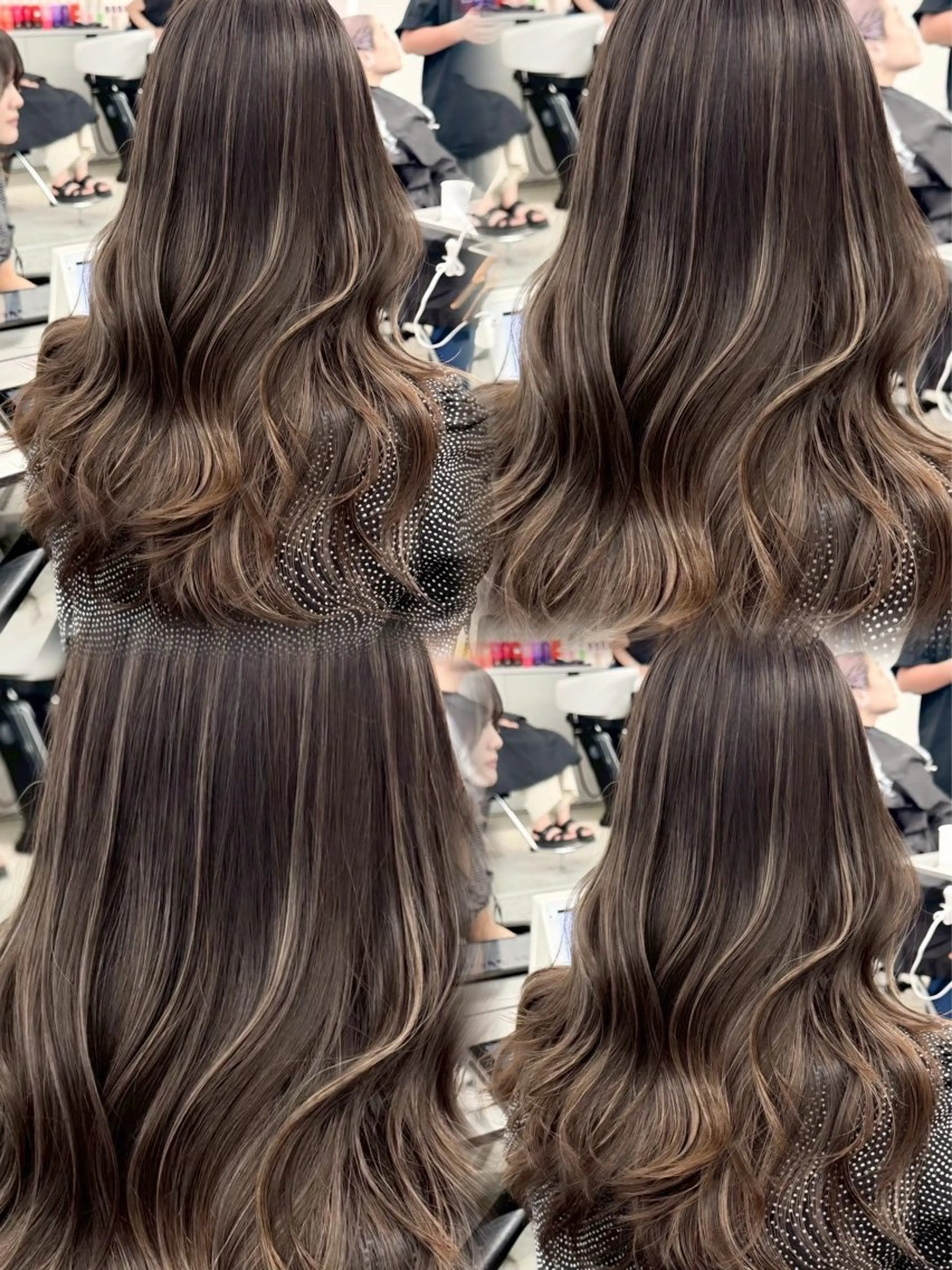 ロング カラー ヘアアレンジ カット ヘアカラー ✨レイヤーカット/透 名感カラー特化✨のヘアスタイル