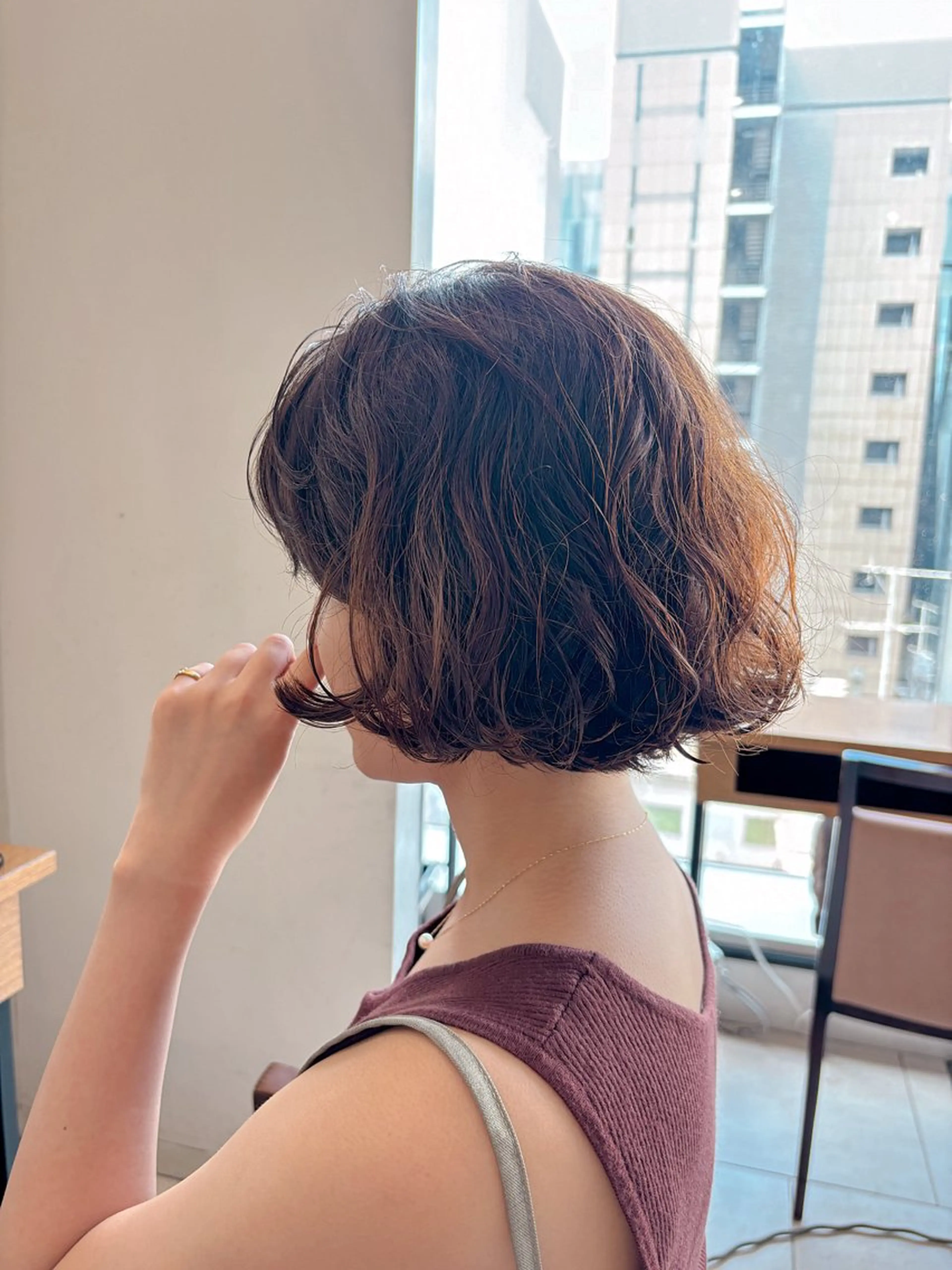 パーマ ボブ カット パーマ トリートメント はじめてパーマ/ 親しみやすさ/さくらのヘアスタイル