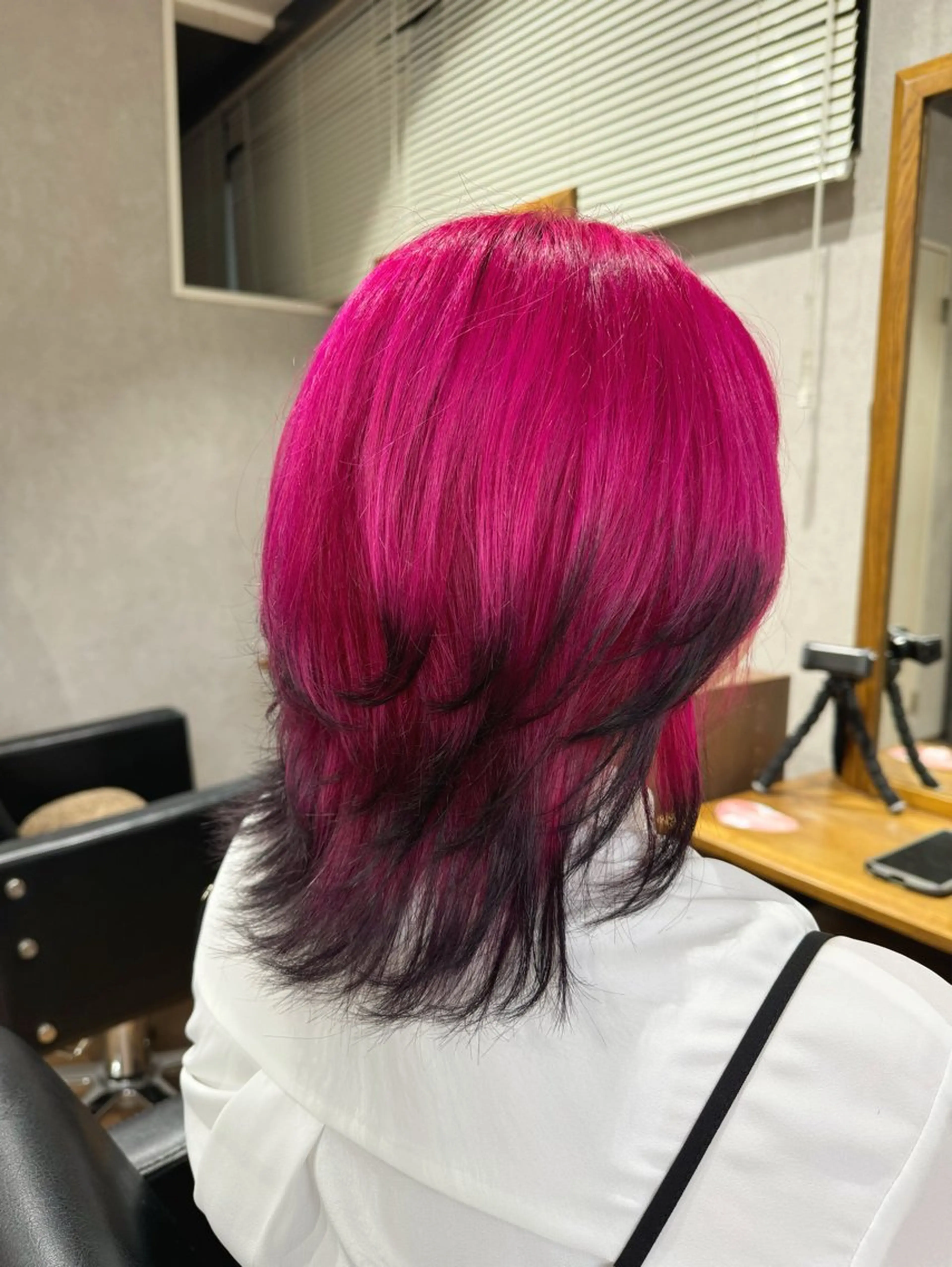 ミディアム カラー ウルフカット カット ヘアカラー ✨ハイトーン カラー福岡拓也✨のヘアスタイル