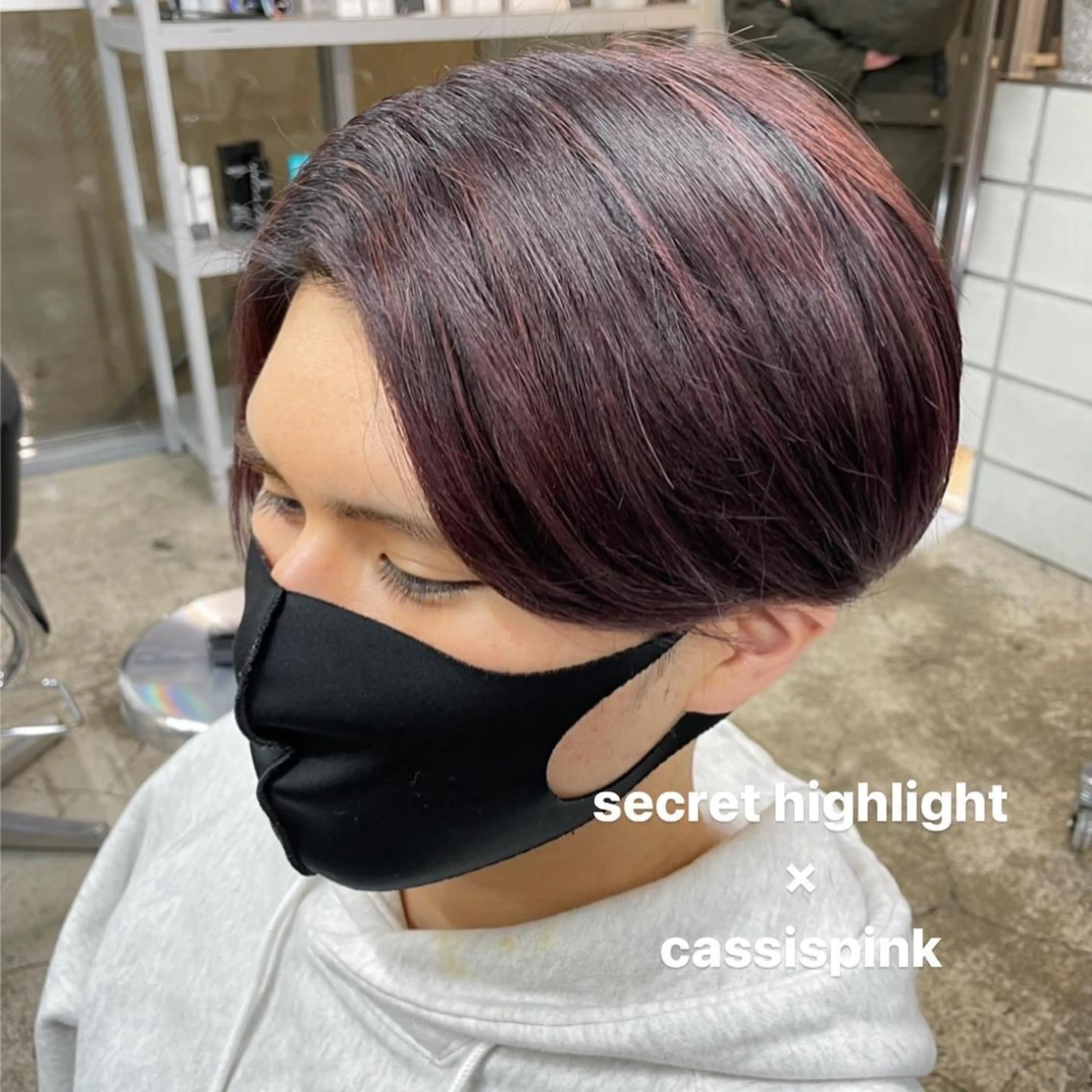 ショート カラー メンズ メンズハイライト ハイライトカラー ハイライト fifth所属・センターパート／マッ シュ／パーマ　あさみのヘアスタイル