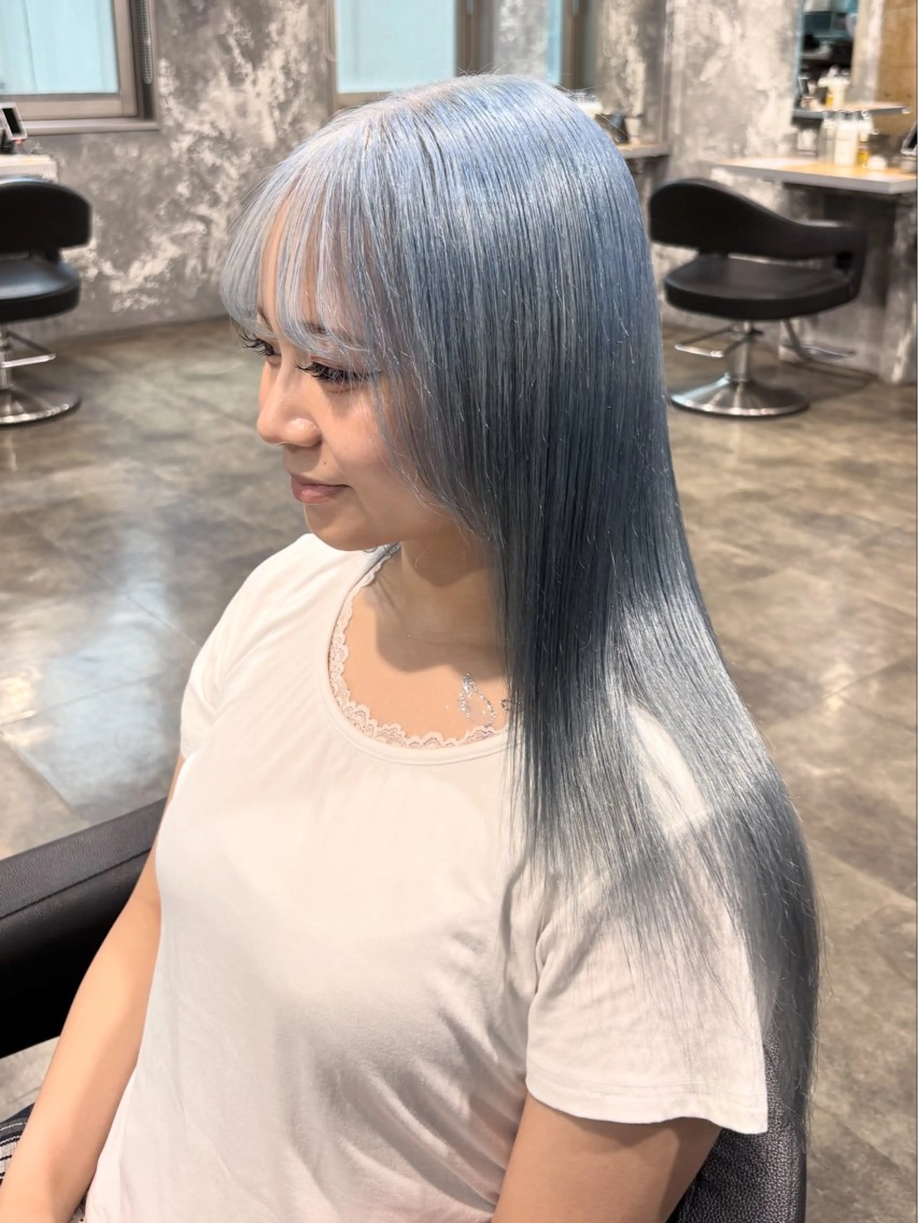 ロング カラー ヘアカラー ハイトーンブロンド 横浜💞ミオのヘアスタイル