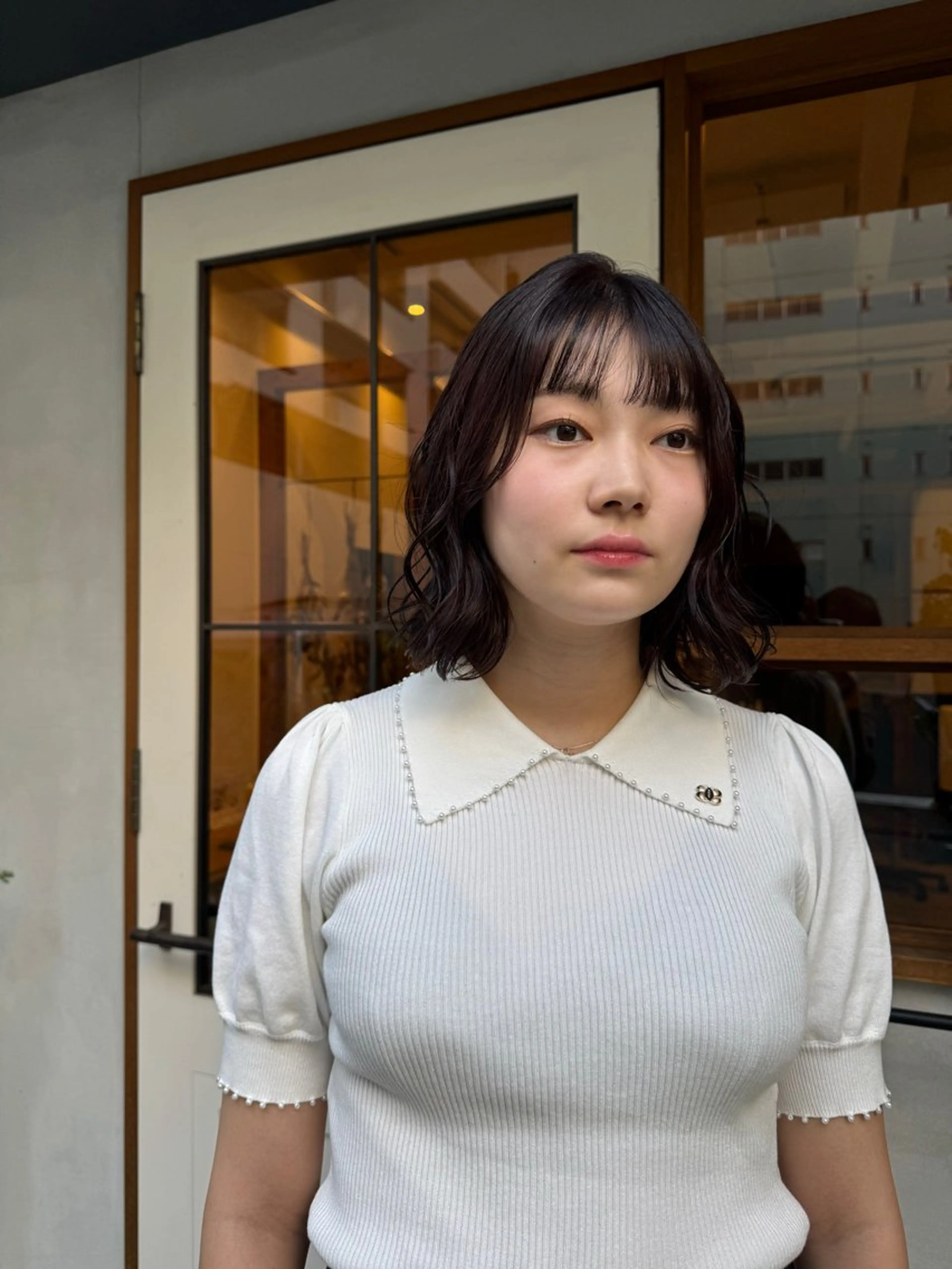 ショート カラー ラベンダーカラー ラベンダーピンク ピンクカラー ボブ カット ヘアカラー トリートメント ENIF　大島 芽生のヘアスタイル