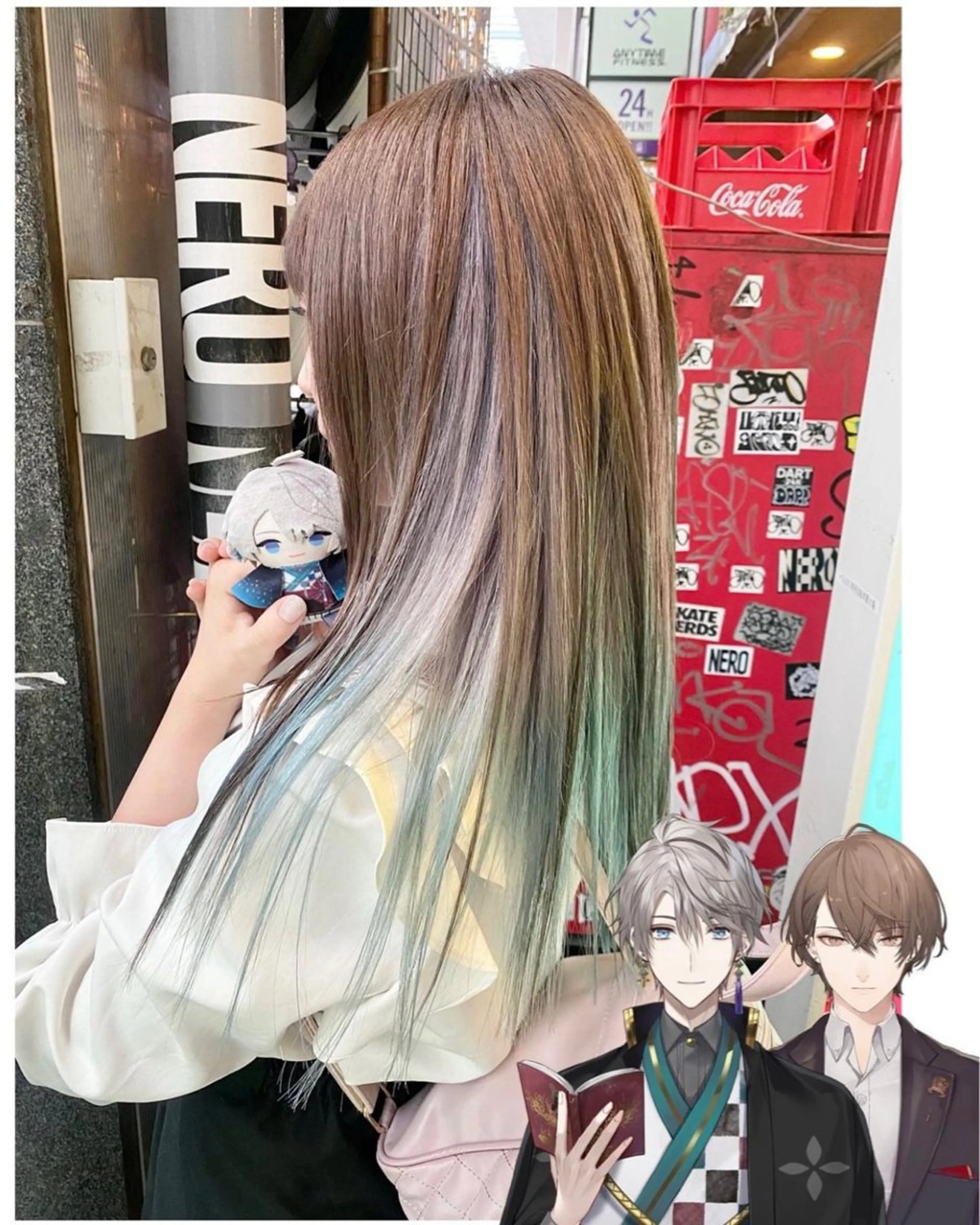 セミロング カラー ブリーチ ヘアカラー GARU-ガル-所属・TSUNO🦖 派手髪/オタク美容師のヘアスタイル