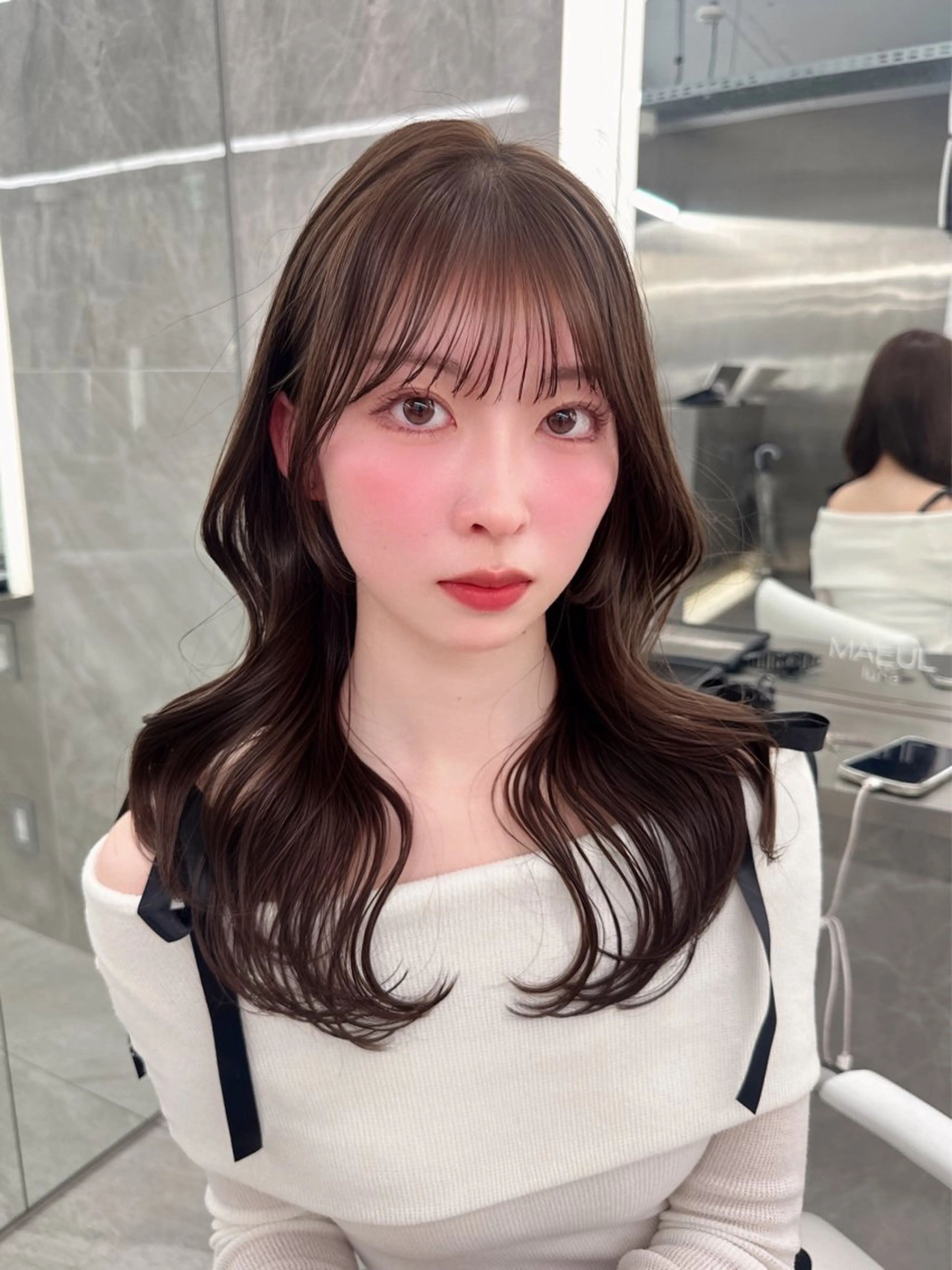 ロング ヘアカラー トリートメント MAEUL所属・🍑韓国風レイヤー 🍑莉子のヘアスタイル