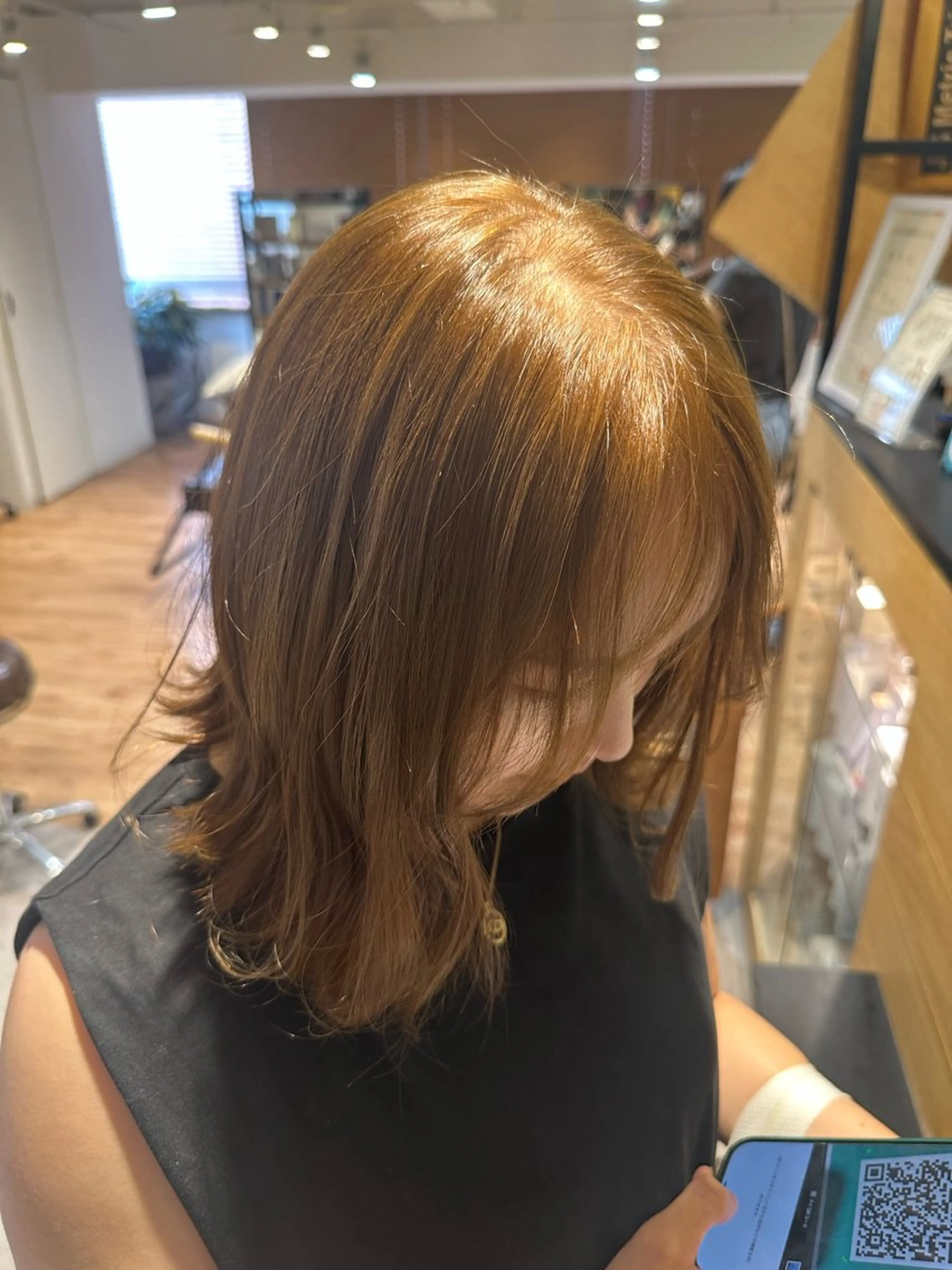 カラー ブリーチ ブリーチなしカラー りせ 🧸𖤐久米川のヘアスタイル