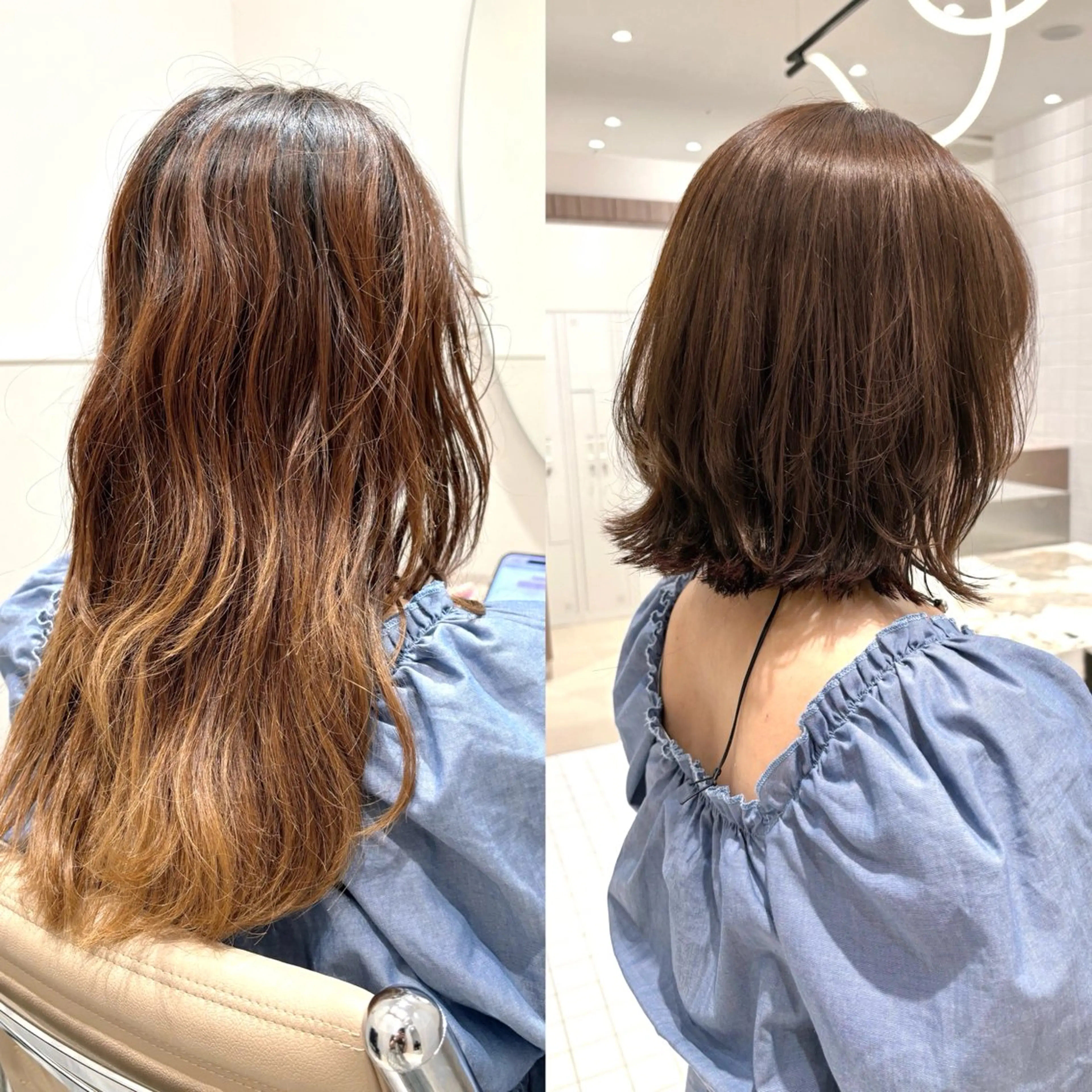 ショート カラー ボブレイヤー ブラウンカラー ボブ レイヤーカット カット ヘアカラー ベージュ/暖色カラー /ボブ/ミカのヘアスタイル