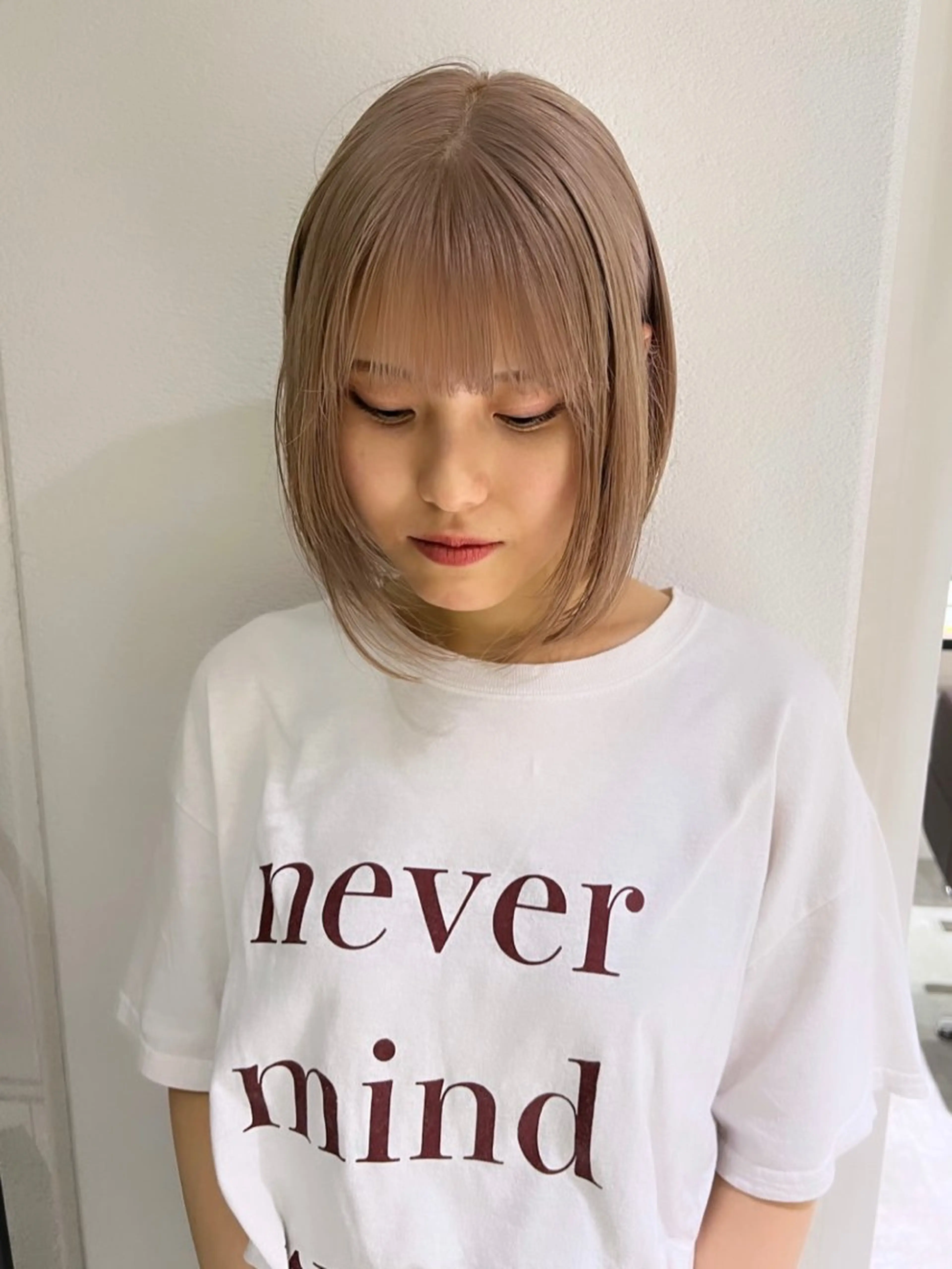 ショート カラー ブリーチ ケアブリーチ 透明感カラー デザインカラー ダブルカラー nendo_hair所属・ハイトーン/ブリーチ レイヤーsonokaのヘアスタイル