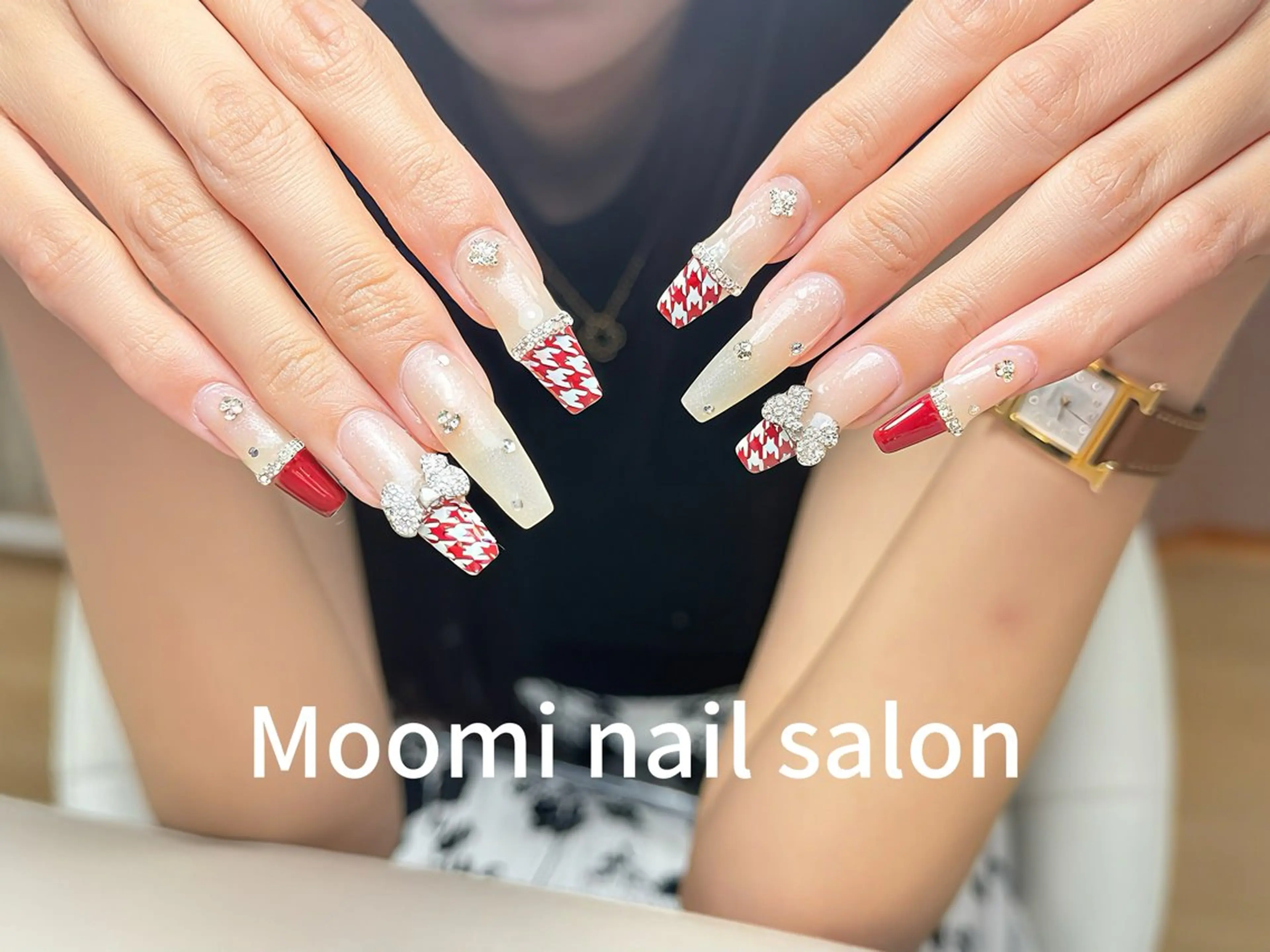 ロング ハンドネイル Moomi あずりのネイルデザイン