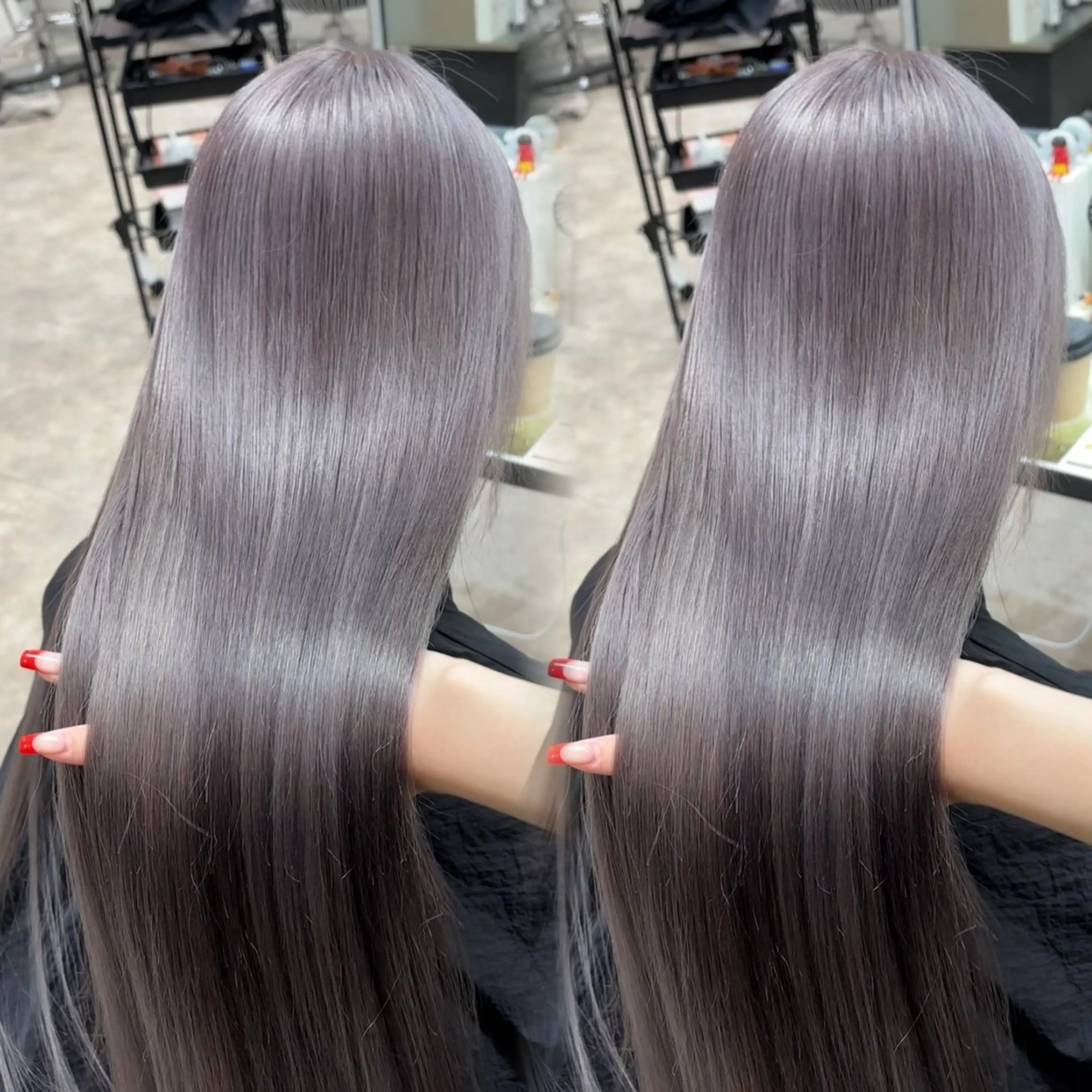 ロング ヘアカラー 吉成 葉南のヘアスタイル