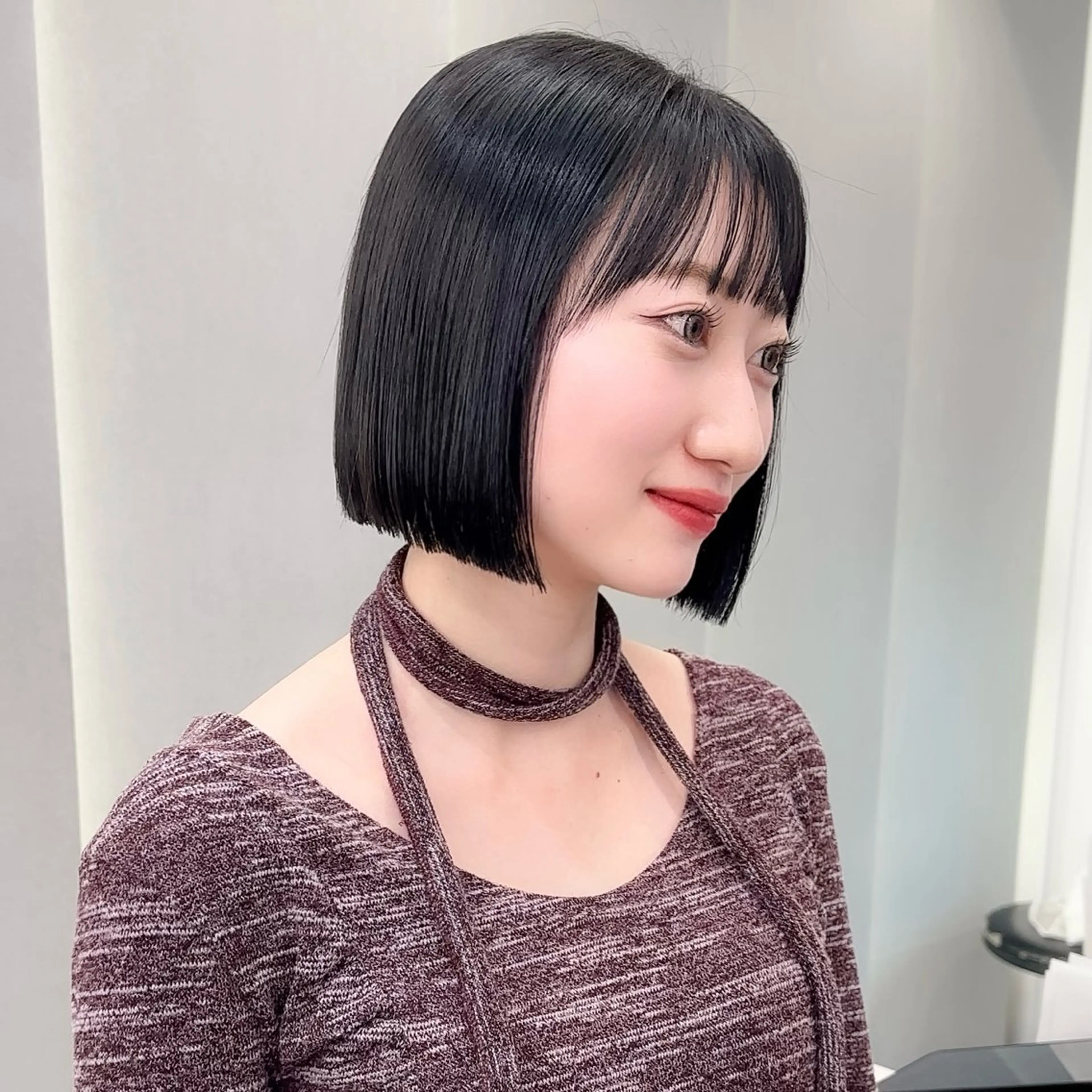 ショート カット ヘアカラー 縮毛矯正 トリートメント 縮毛矯正/韓国ヘア /ボブ🪄ミズキのヘアスタイル