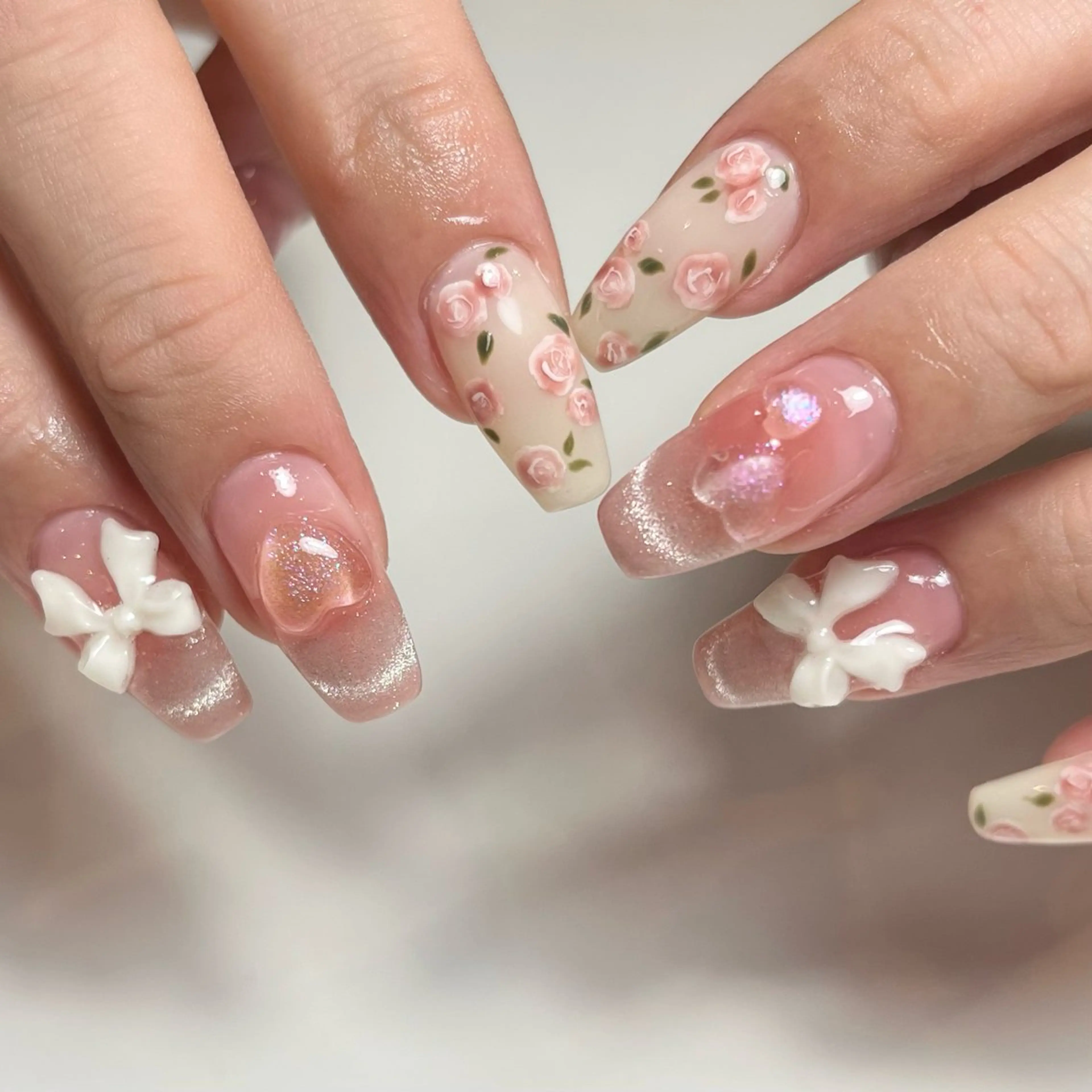 ネイル アートネイル チークネイル フレンチネイル マグネットネイル マグネットフレンチ ballie／小野原 なつみのネイルデザイン