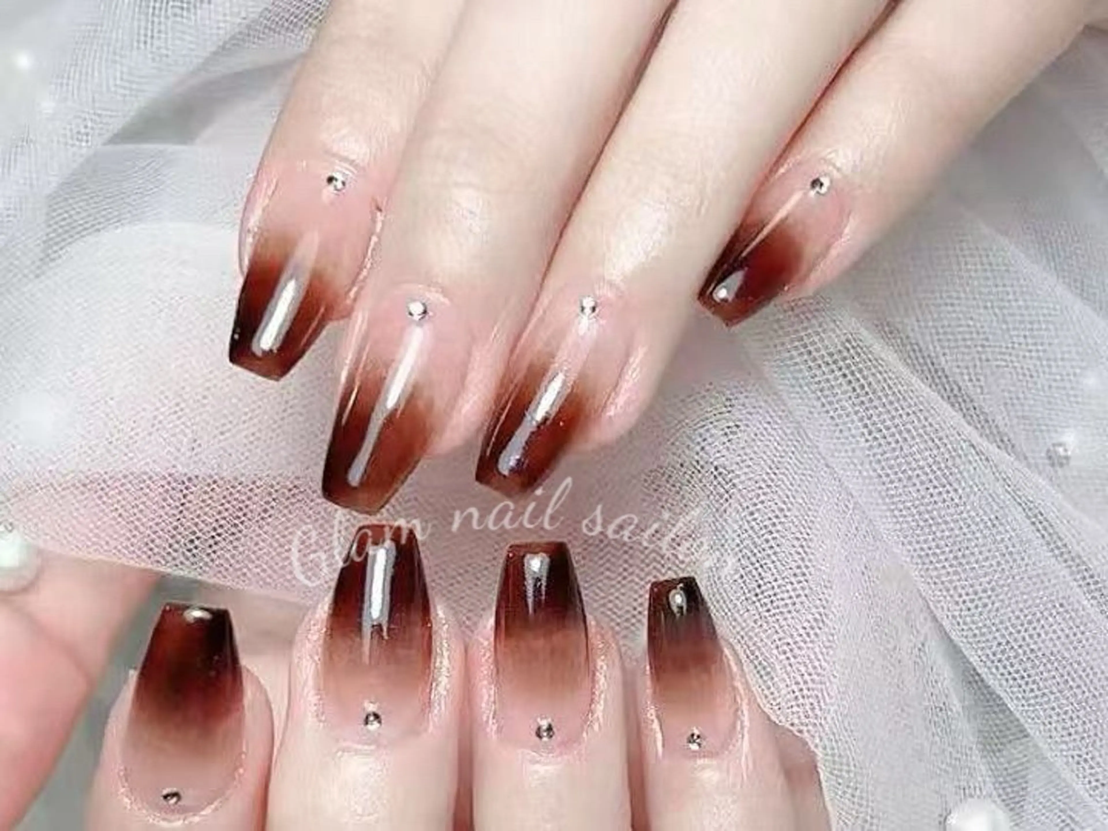 ネイル エツメ💅 長さだし🎀デザインのネイルデザイン