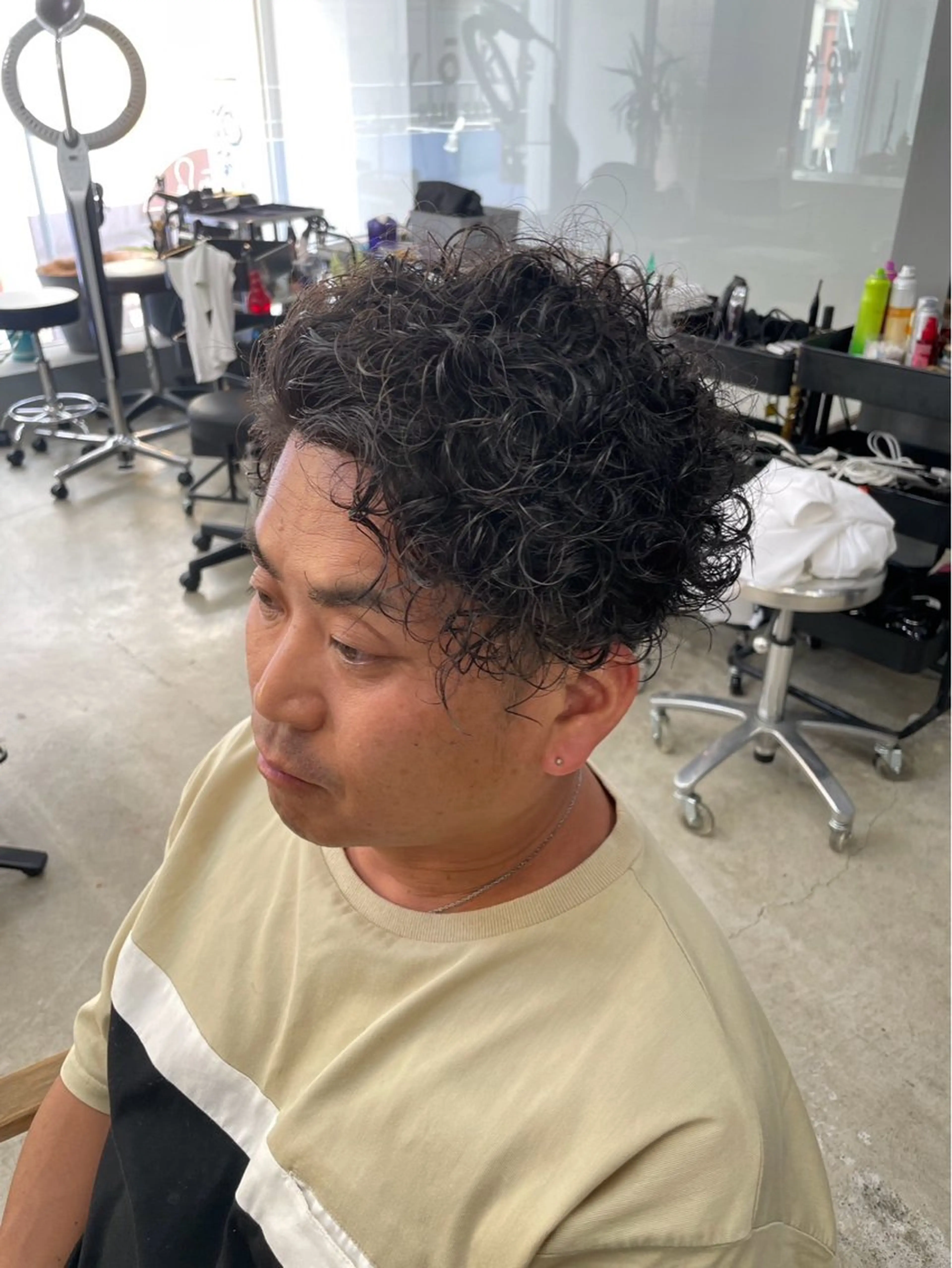 ショート パーマ メンズ カット パーマ メンズ専門サロン wokeのヘアスタイル