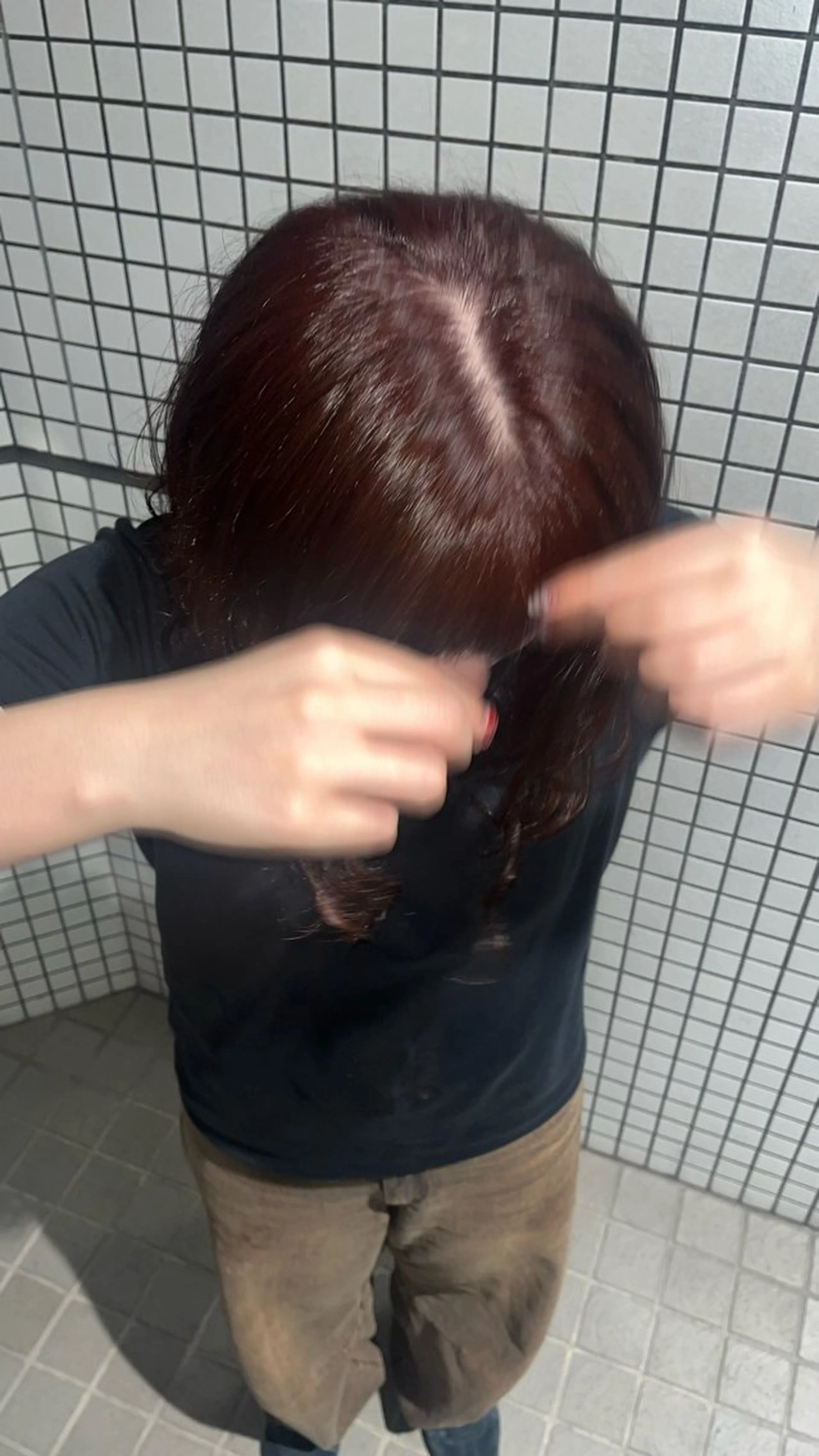 ミディアム カラー ヘアカラー 中村 日向のヘアスタイル