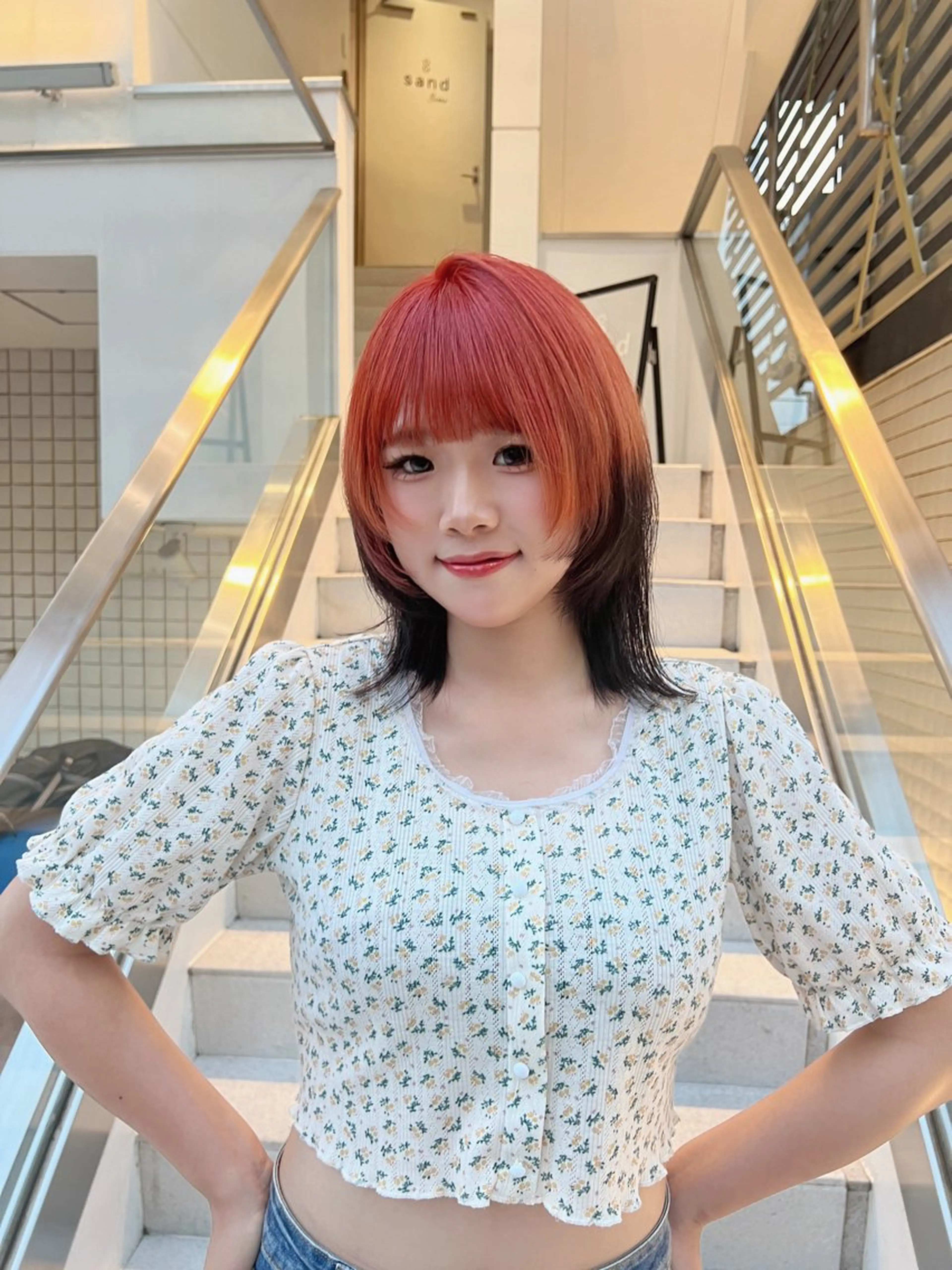 ミディアム カラー sand 表参道所属・matoi/期間限定 カット無料💟✨のヘアスタイル