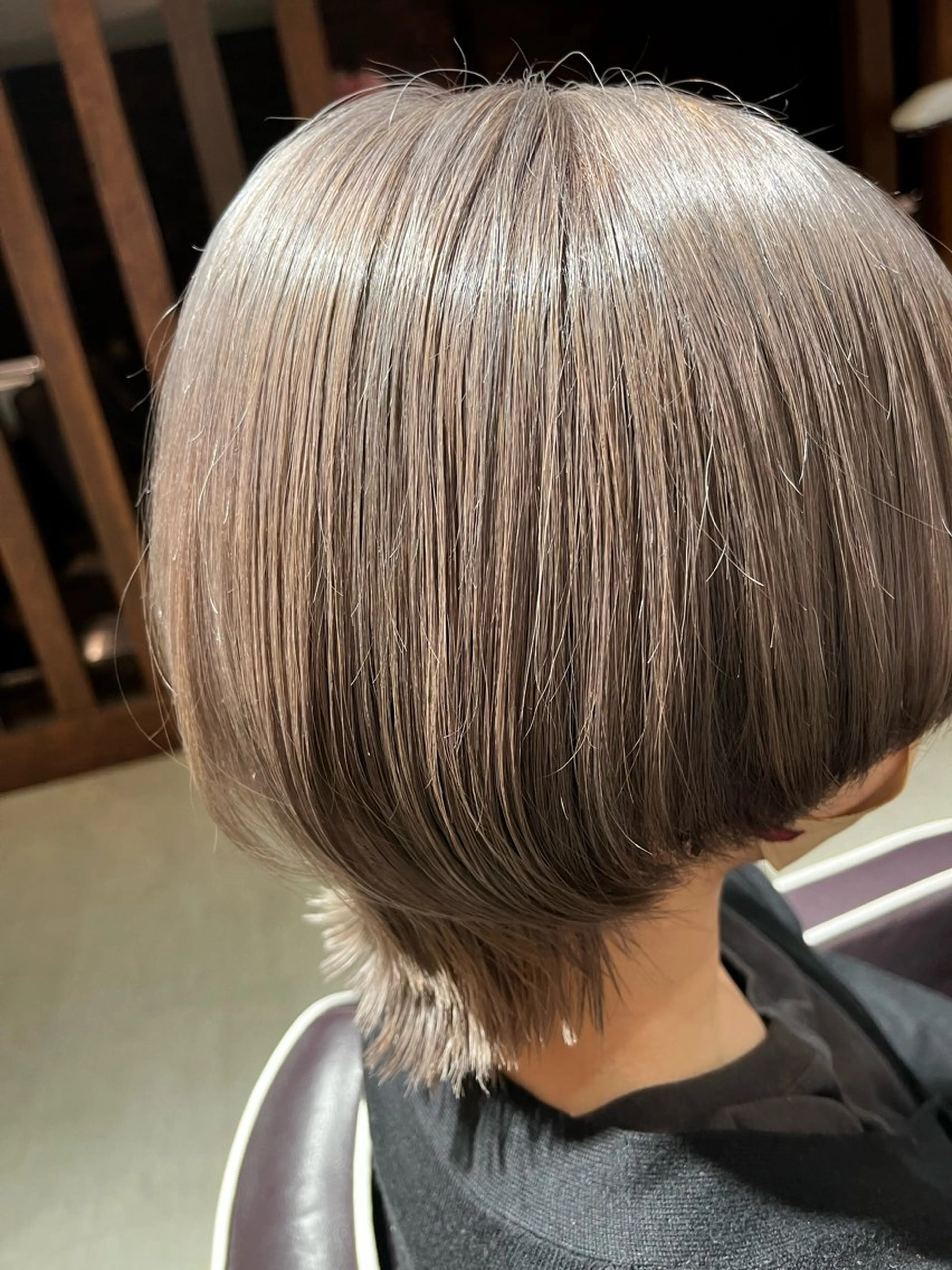 カラー グレージュ ヘアカラー トリートメント ボブ/透明感カラー/ 髪質改善/🌙/ルナのヘアスタイル