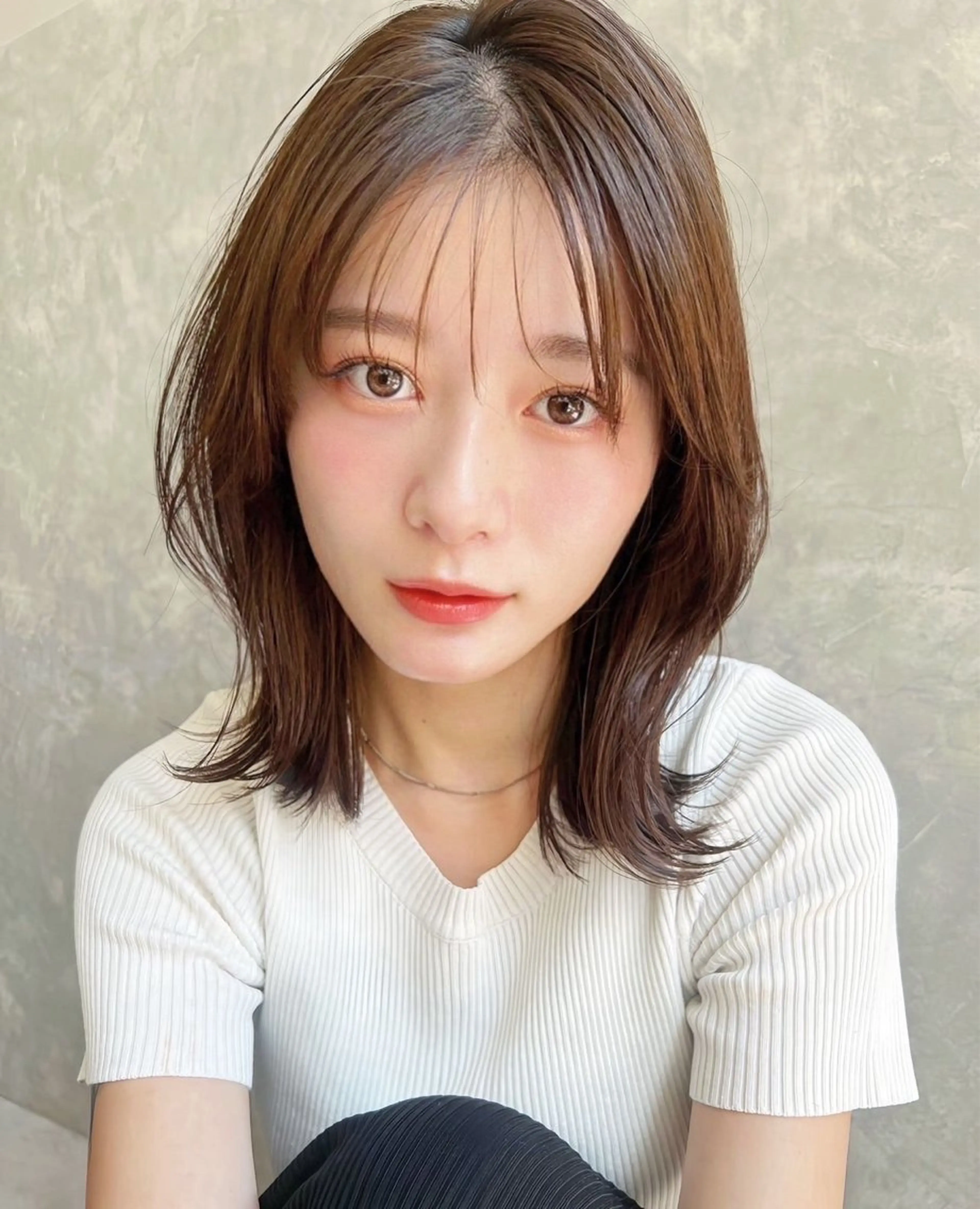 ミディアム 🌈韓国ボブミディ 表参道sandノスケのヘアスタイル