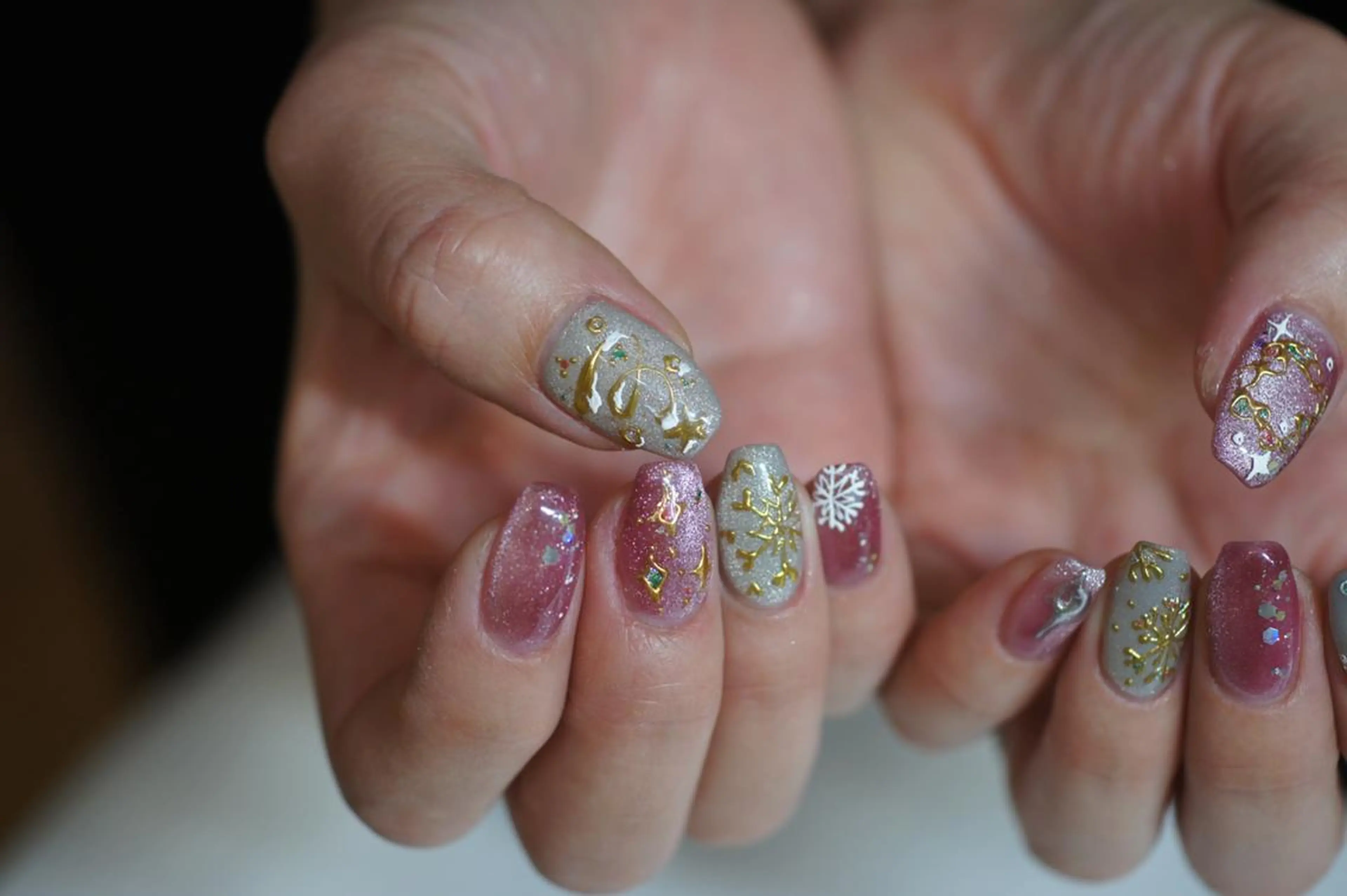 ネイル 冬ネイル クリスマス nails muu まゆのネイルデザイン