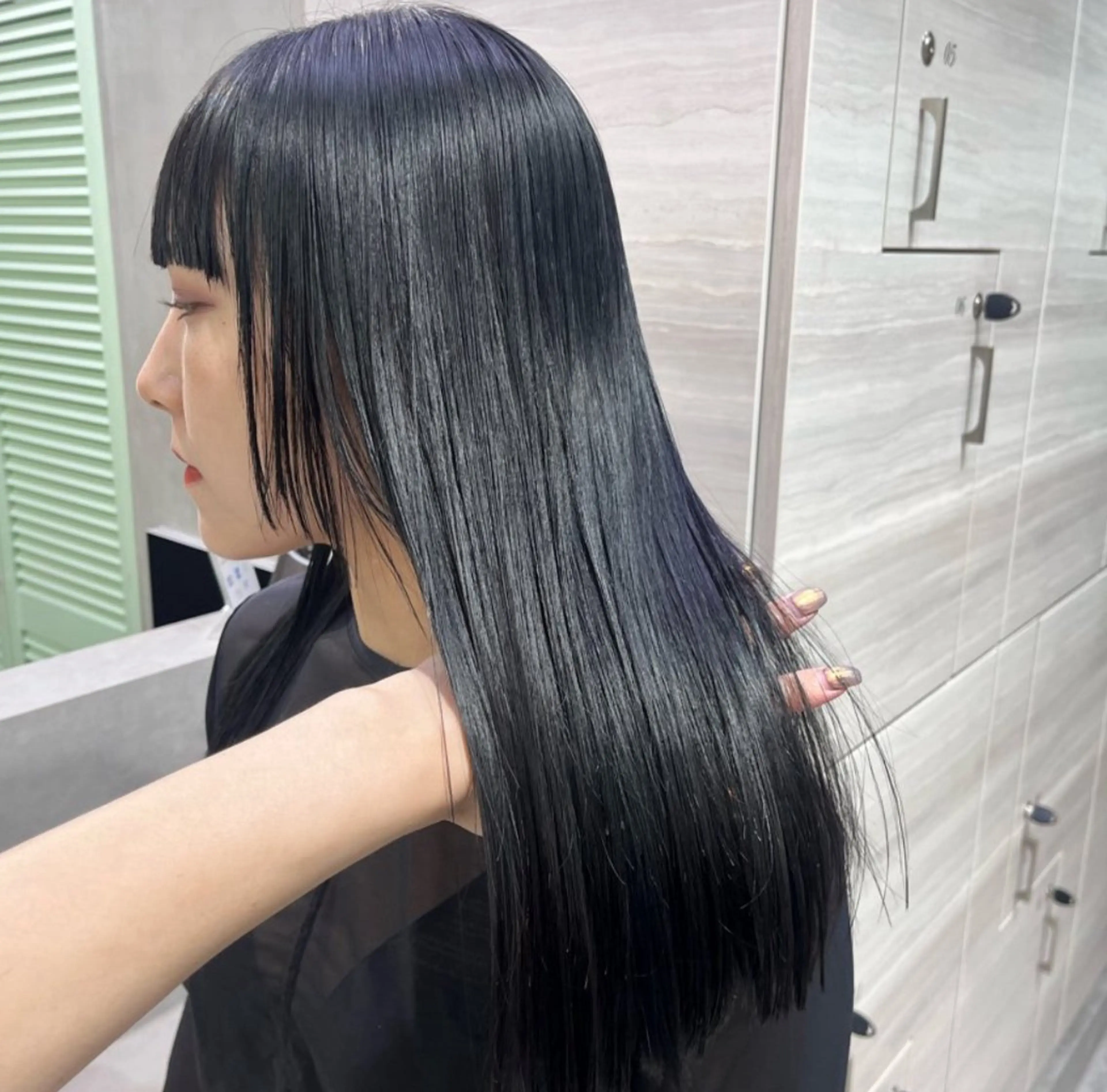 ロング カラー 酸性ストレート ヘアカラー 縮毛矯正 the path ナツミのヘアスタイル