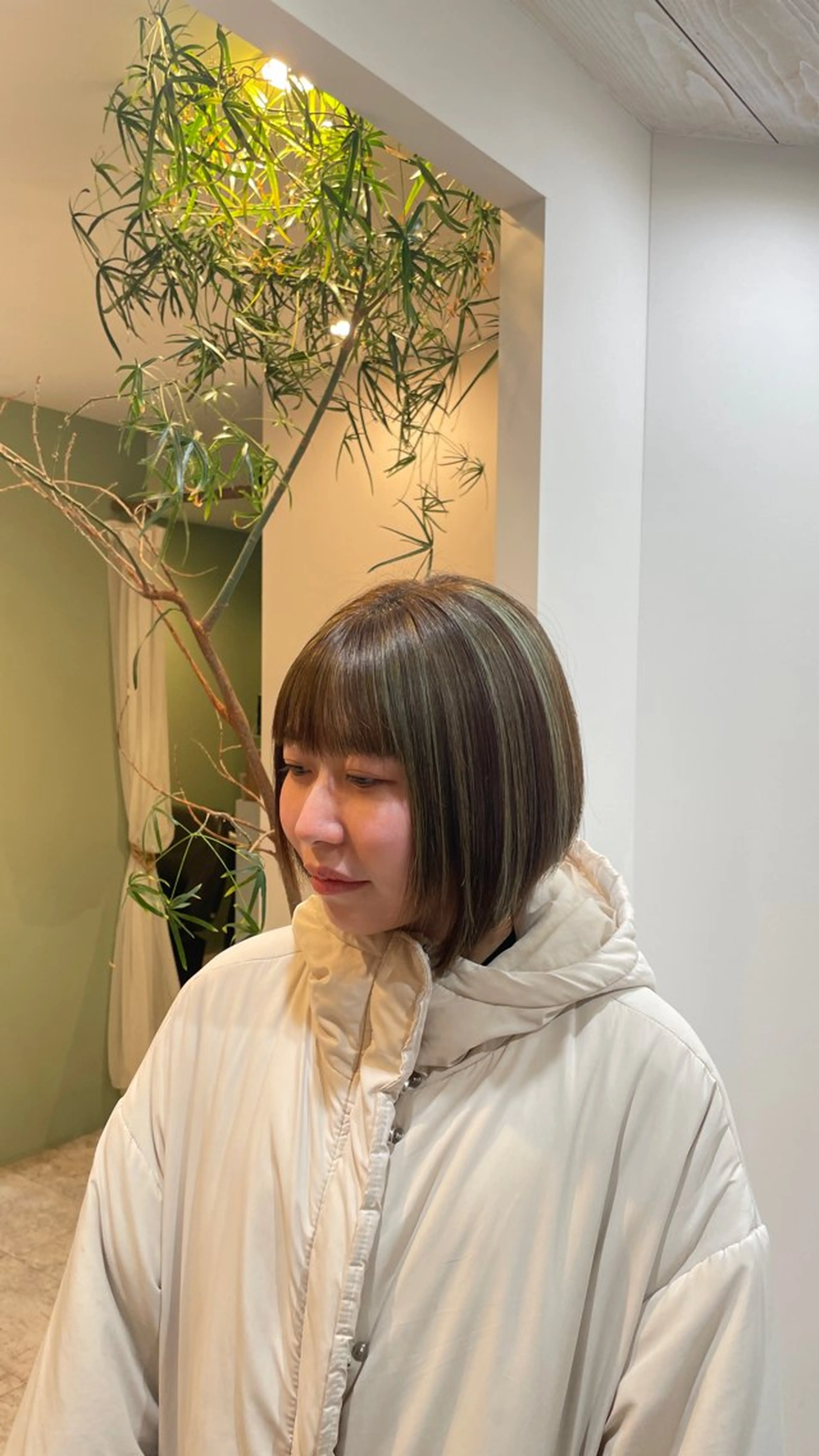ミディアム カラー バレイヤージュ デザインカラー グラデーションカラー ハイライトカラー ハイライト 増田 ルナのヘアスタイル