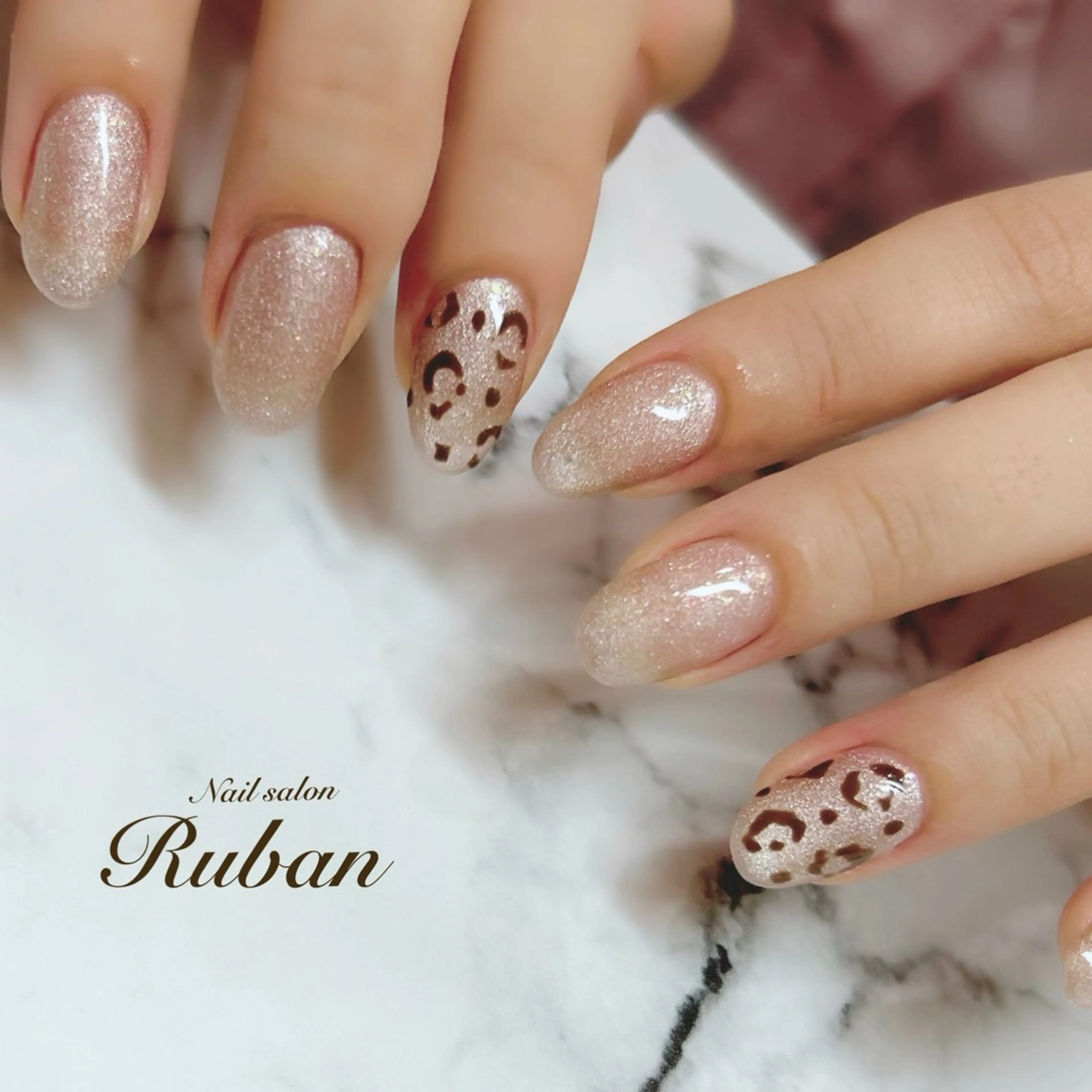 ネイル アニマル柄 マグネットネイル Nail salon Ruban所属・Nail salon Rubanのネイルデザイン