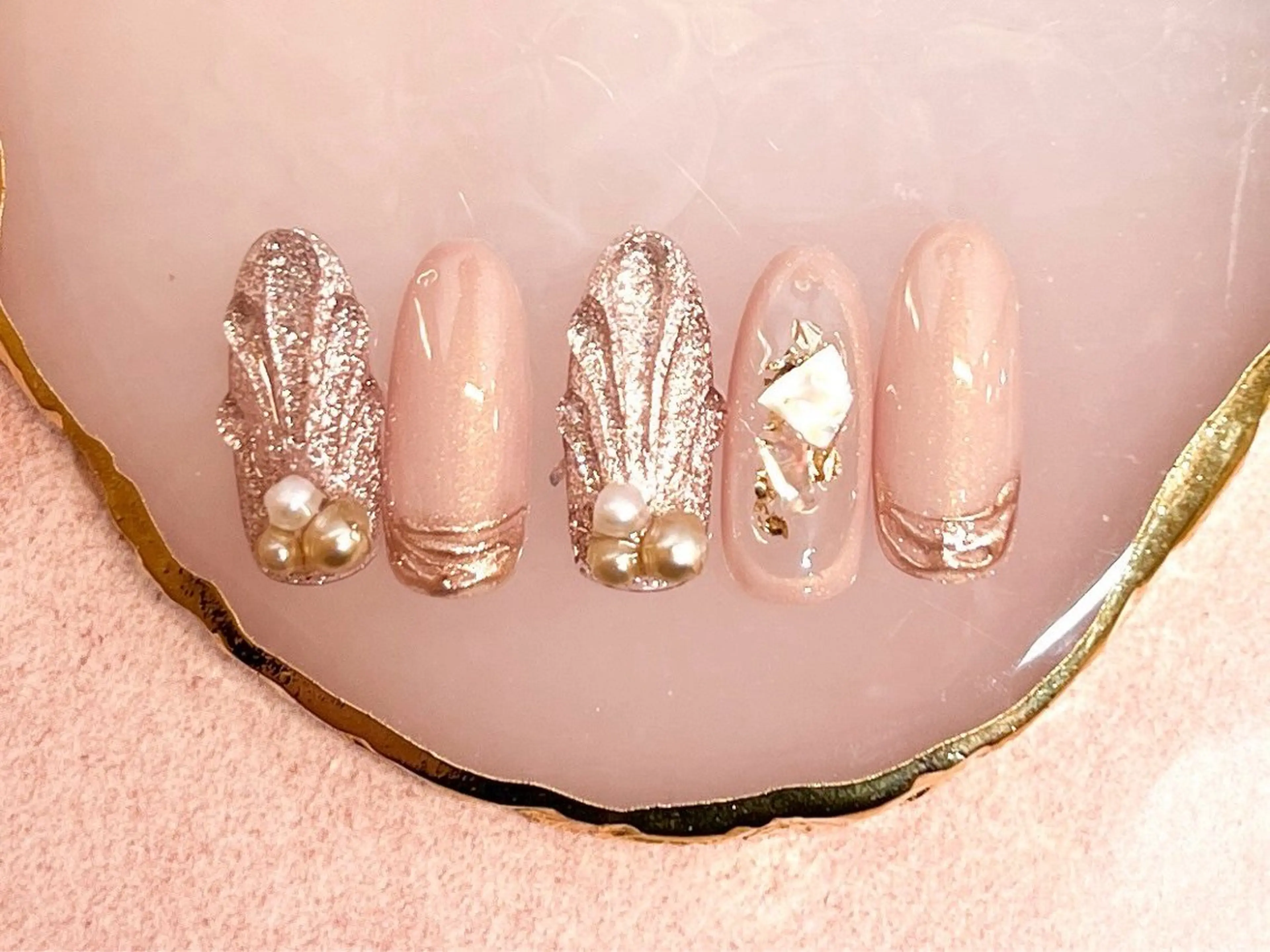 ネイル アートネイル フラッシュネイル フラワーネイル ジェルネイル ガーリー Puti nailのネイルデザイン