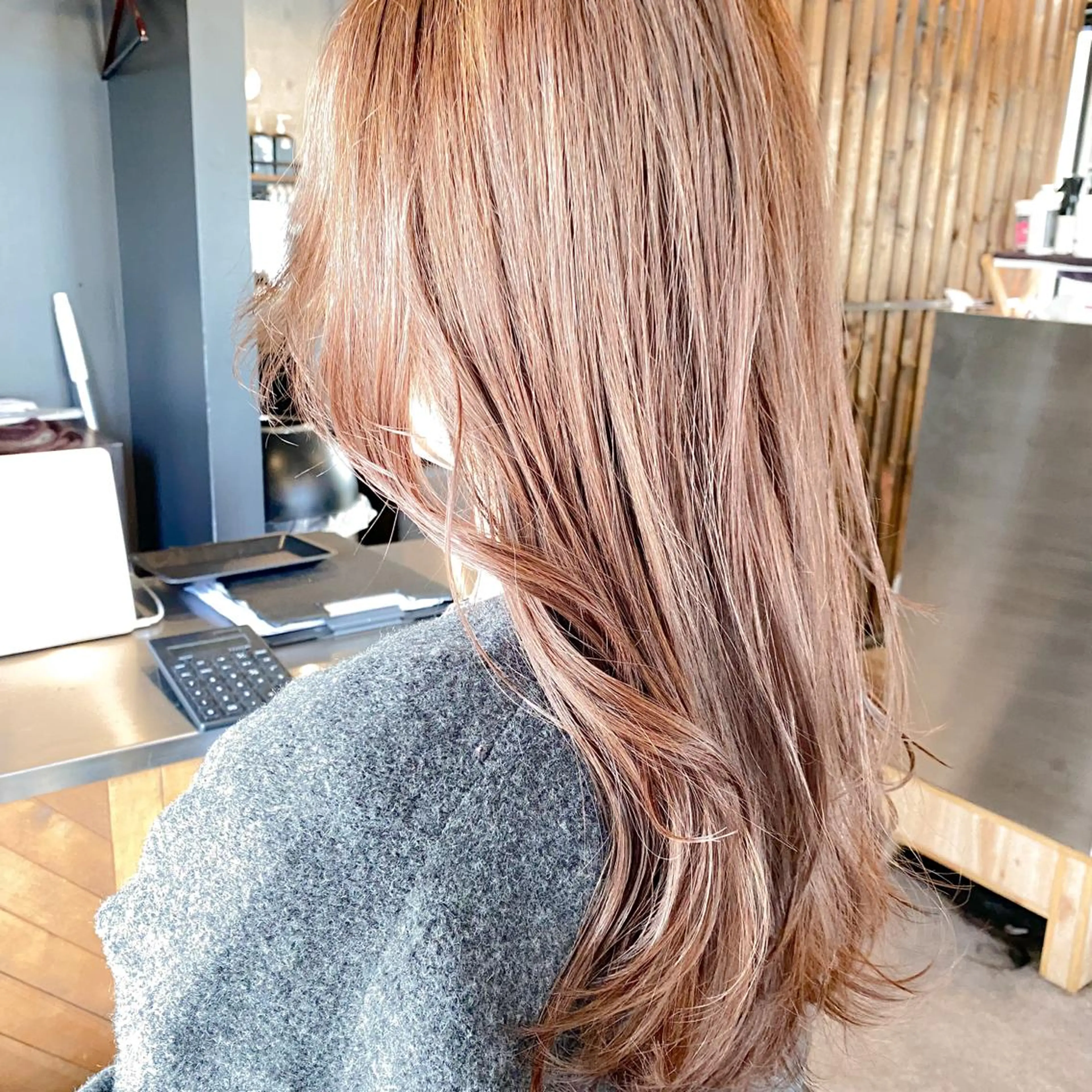 ロング カラー 艶髪ブリーチ 永井竜也のヘアスタイル
