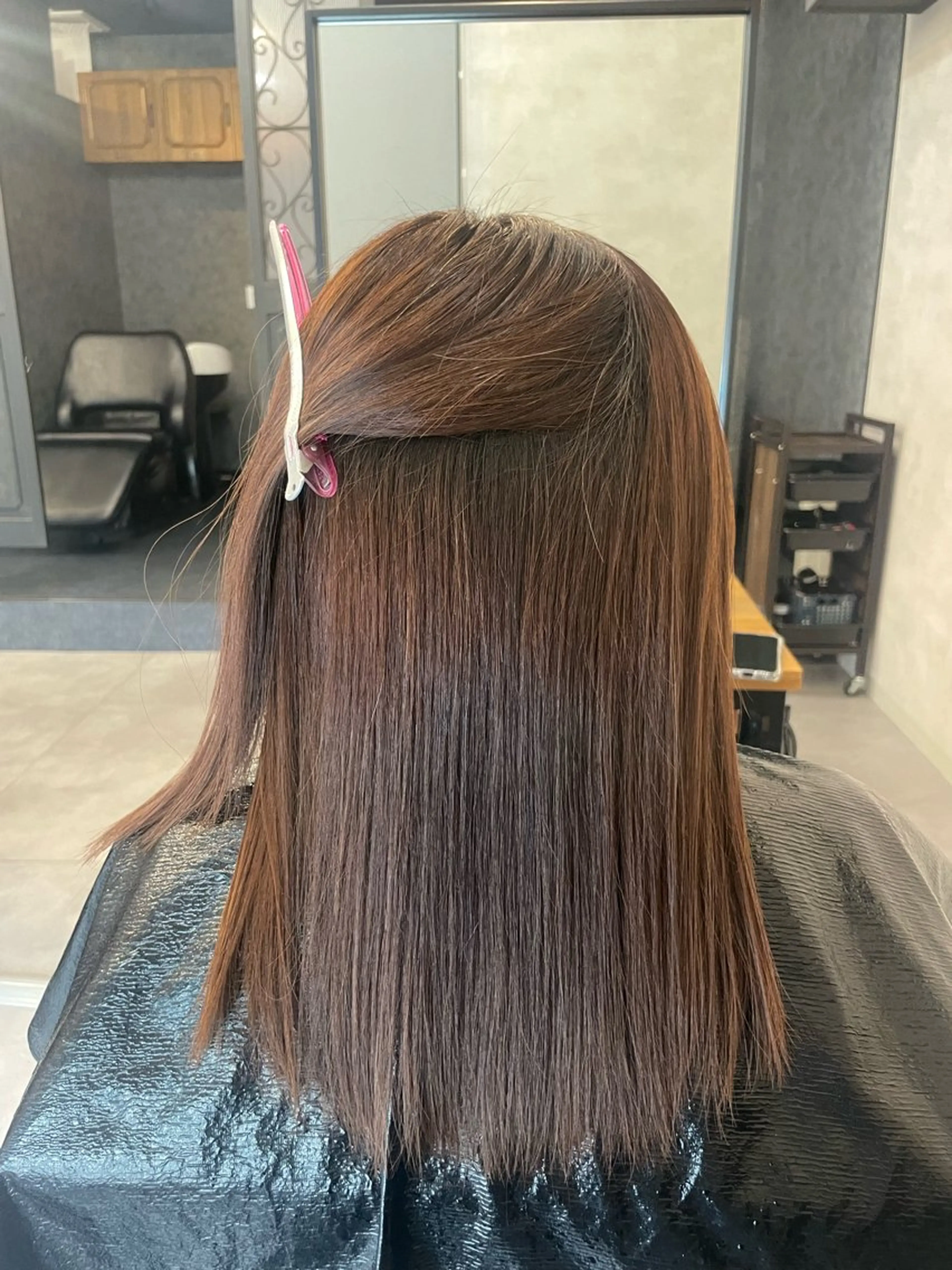 セミロング 縮毛矯正 トリートメント 今村 南穂のヘアスタイル