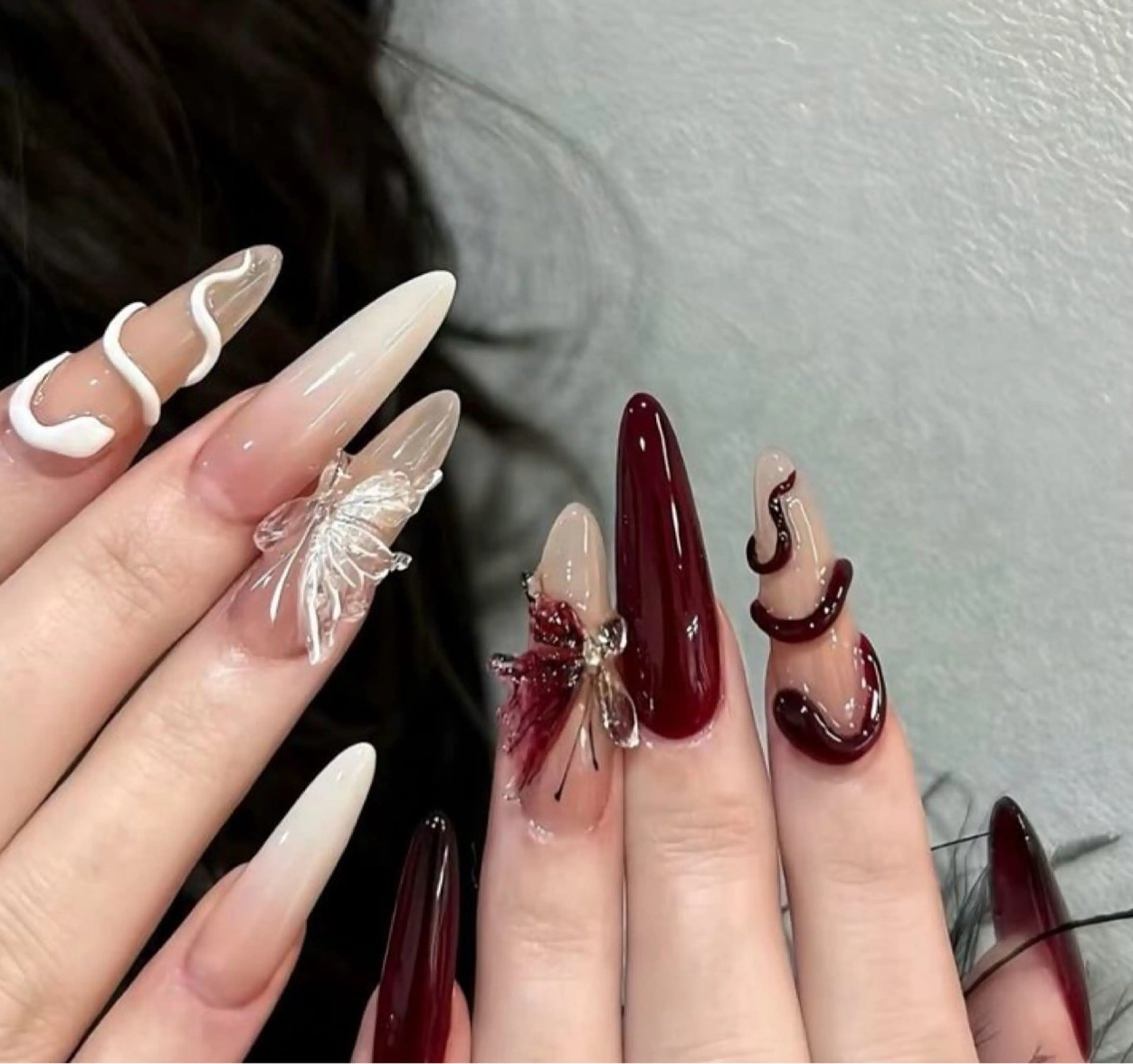 ネイル アートネイル 長さ出し フットネイル フレンチネイル ジェルネイル ハンドネイル フットネイル ハンドケア Kawaii Nail Salon所属・Kawaii-jp Tomisatoのネイルデザイン