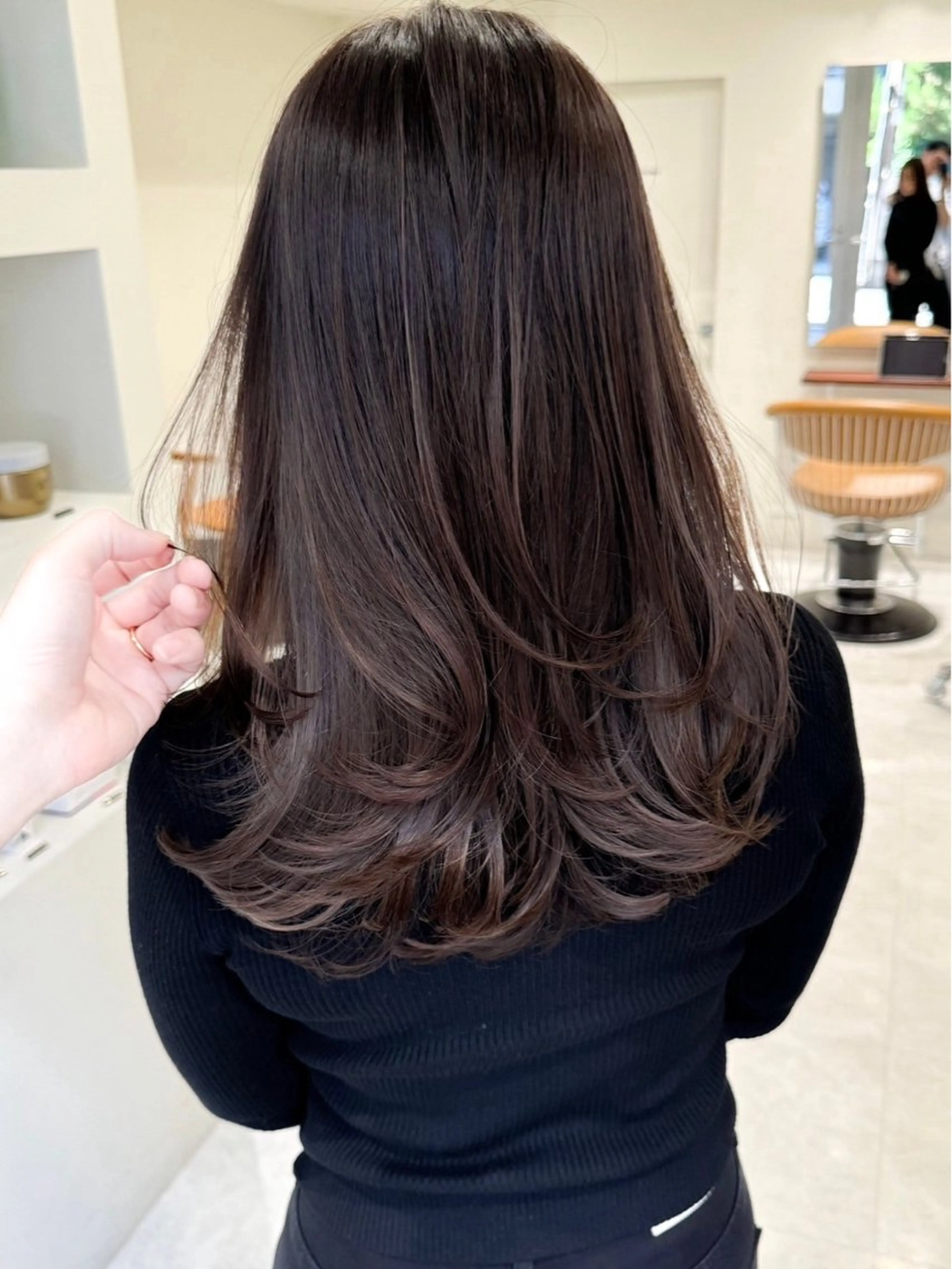ミディアム カラー ヘアアレンジ TOA/天神 カラーモデル募集中のヘアスタイル