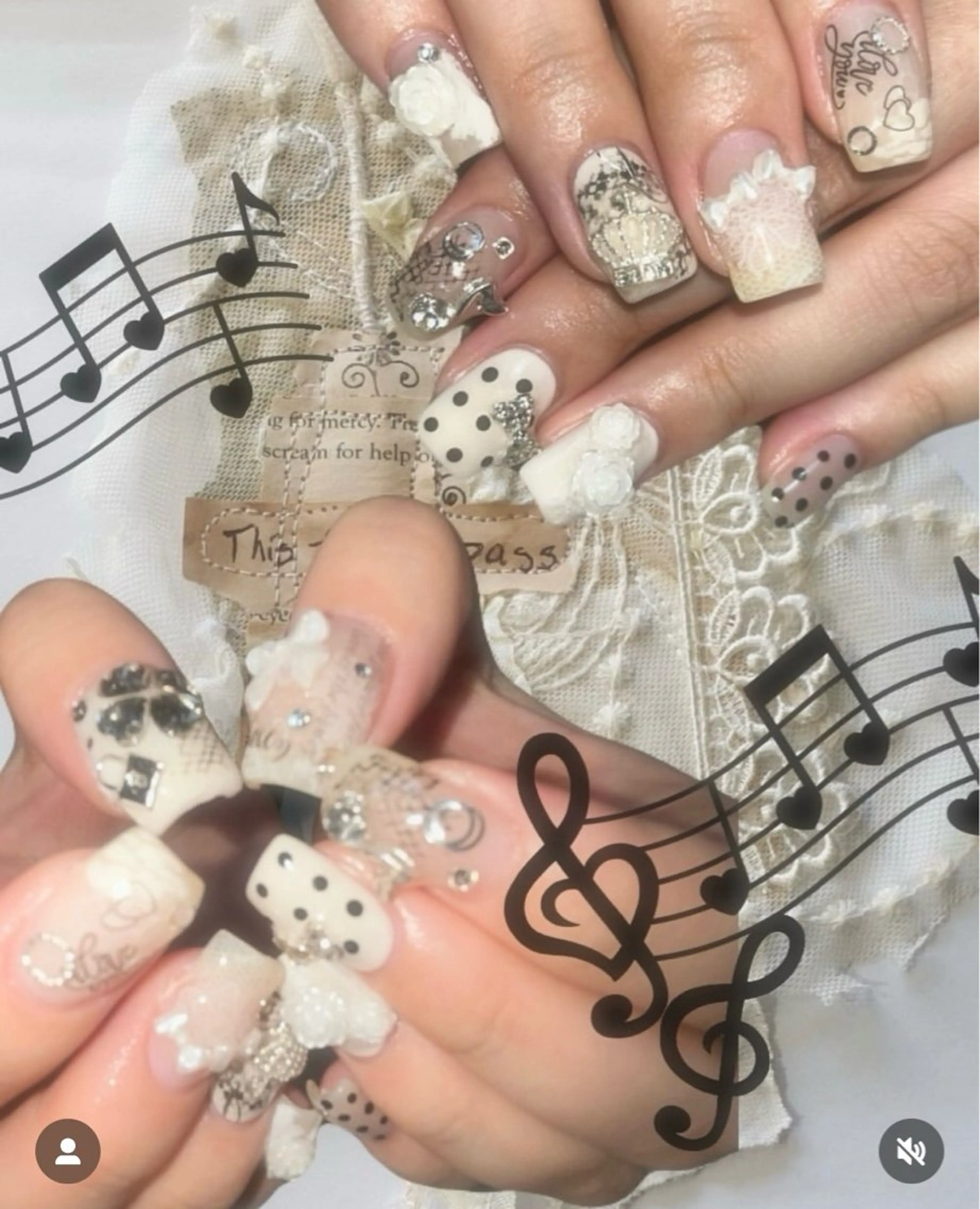 ネイル ハンドネイル フットネイル kana/モード ・グランジ໒꒱のネイルデザイン