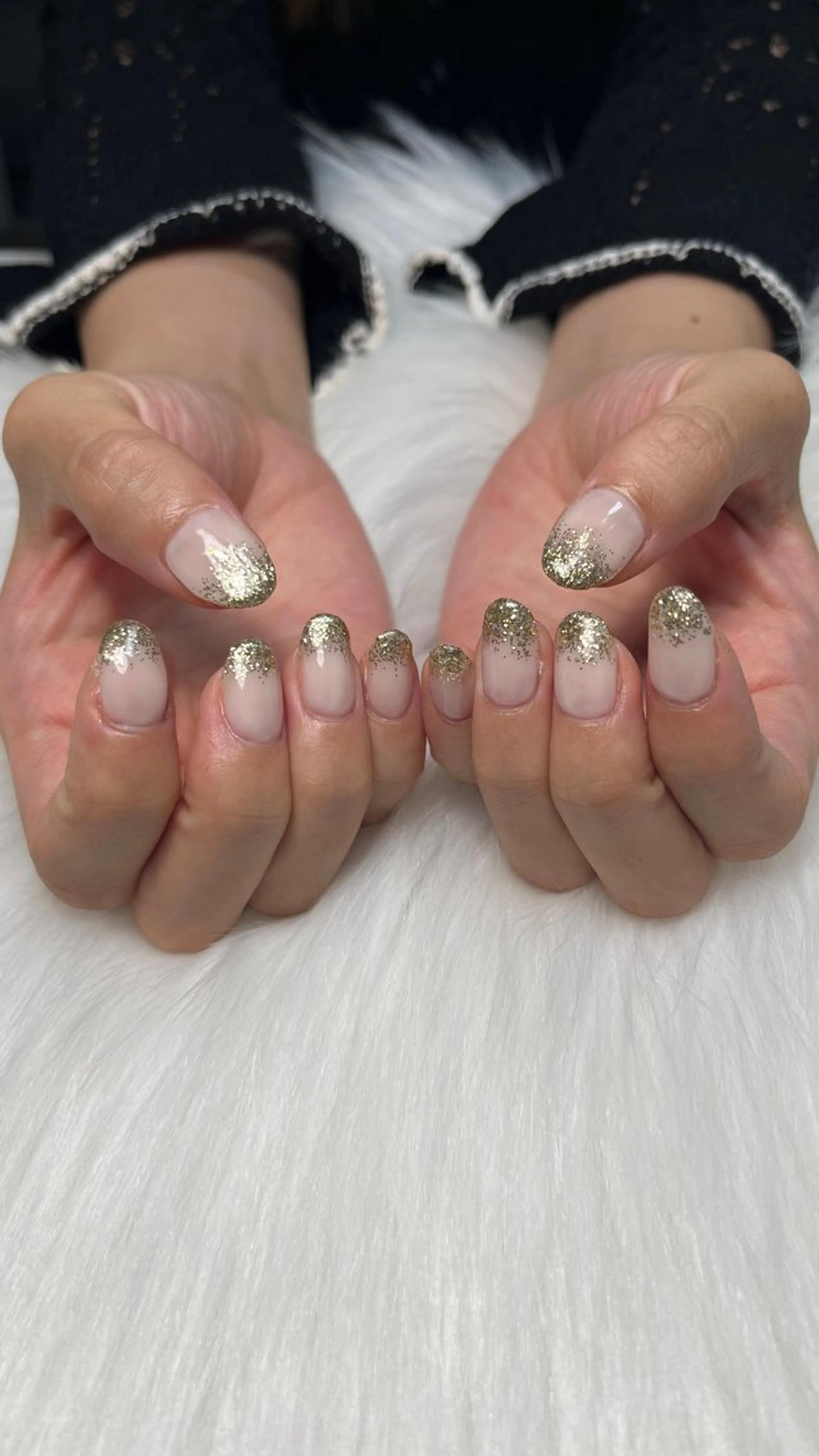 ネイル ゴールド ラメ(グリッター) シンプルネイル ハンドネイル Nail salon Hanakoのネイルデザイン